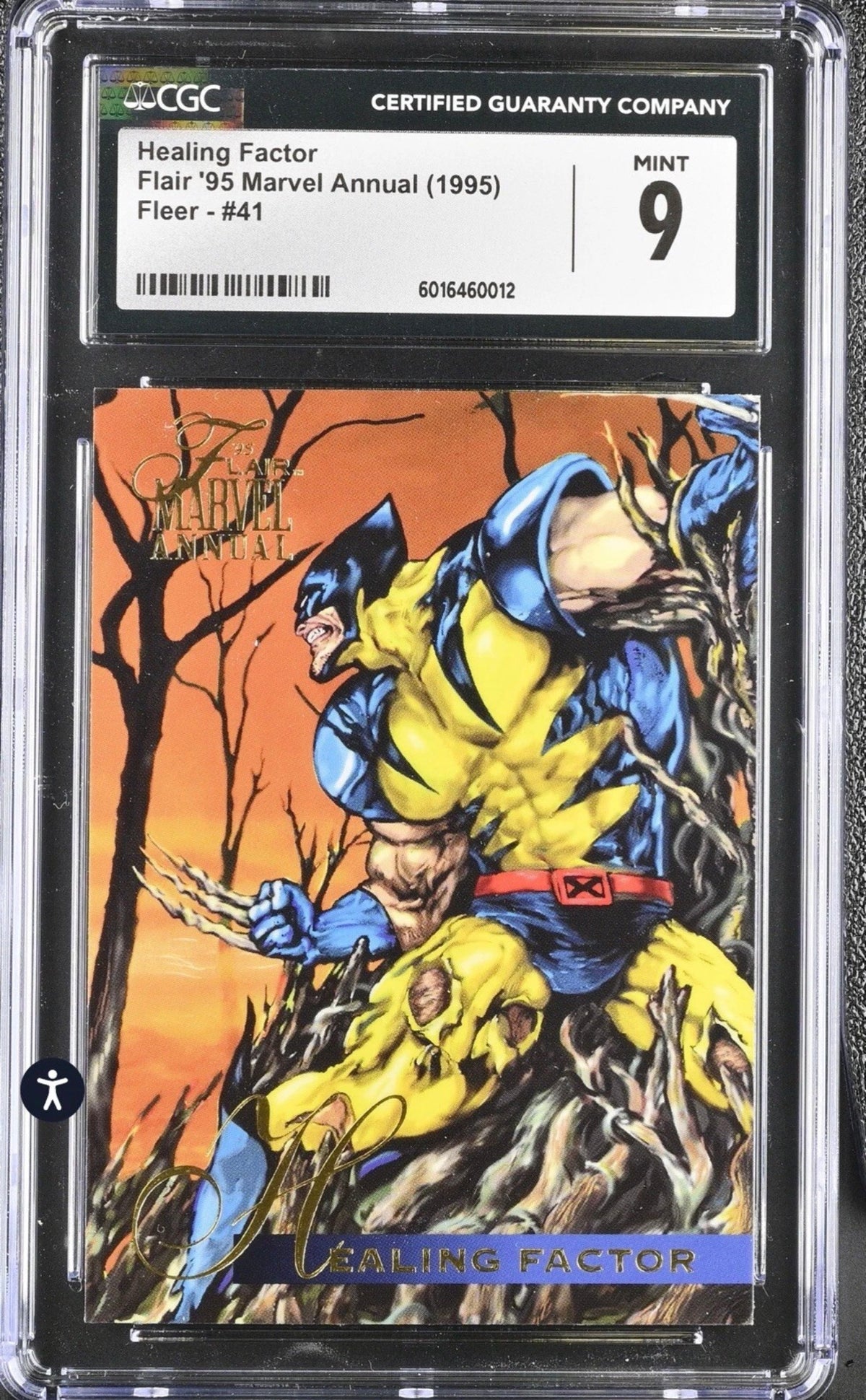1995 Flair Marvel Annual Wolverine #41 Healing Factor CGC 9 (Mint) Card