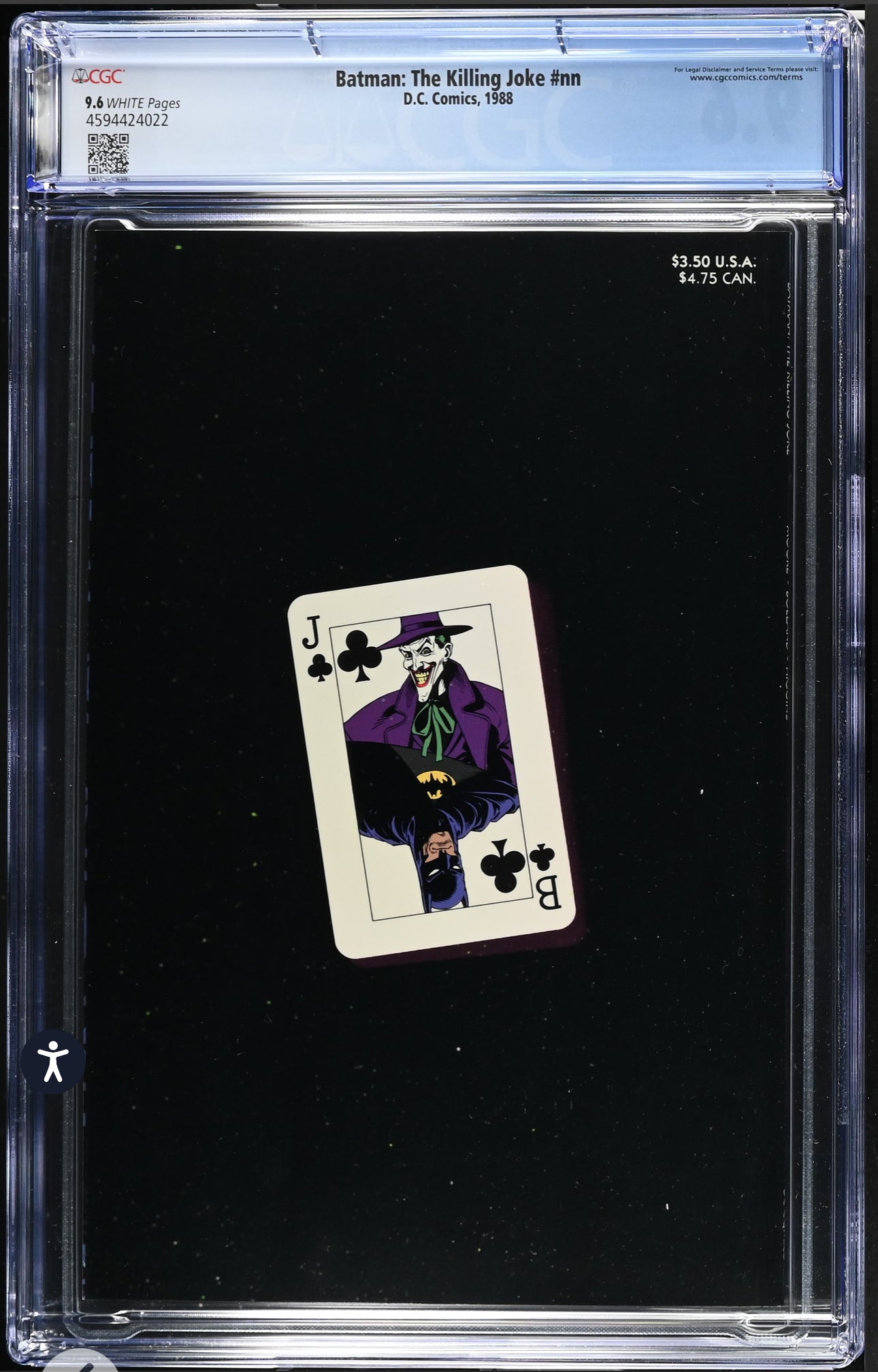 Batman: The Killing Joke (DC Comics July 1988) CGC 9.6 First Print WHITE Pages