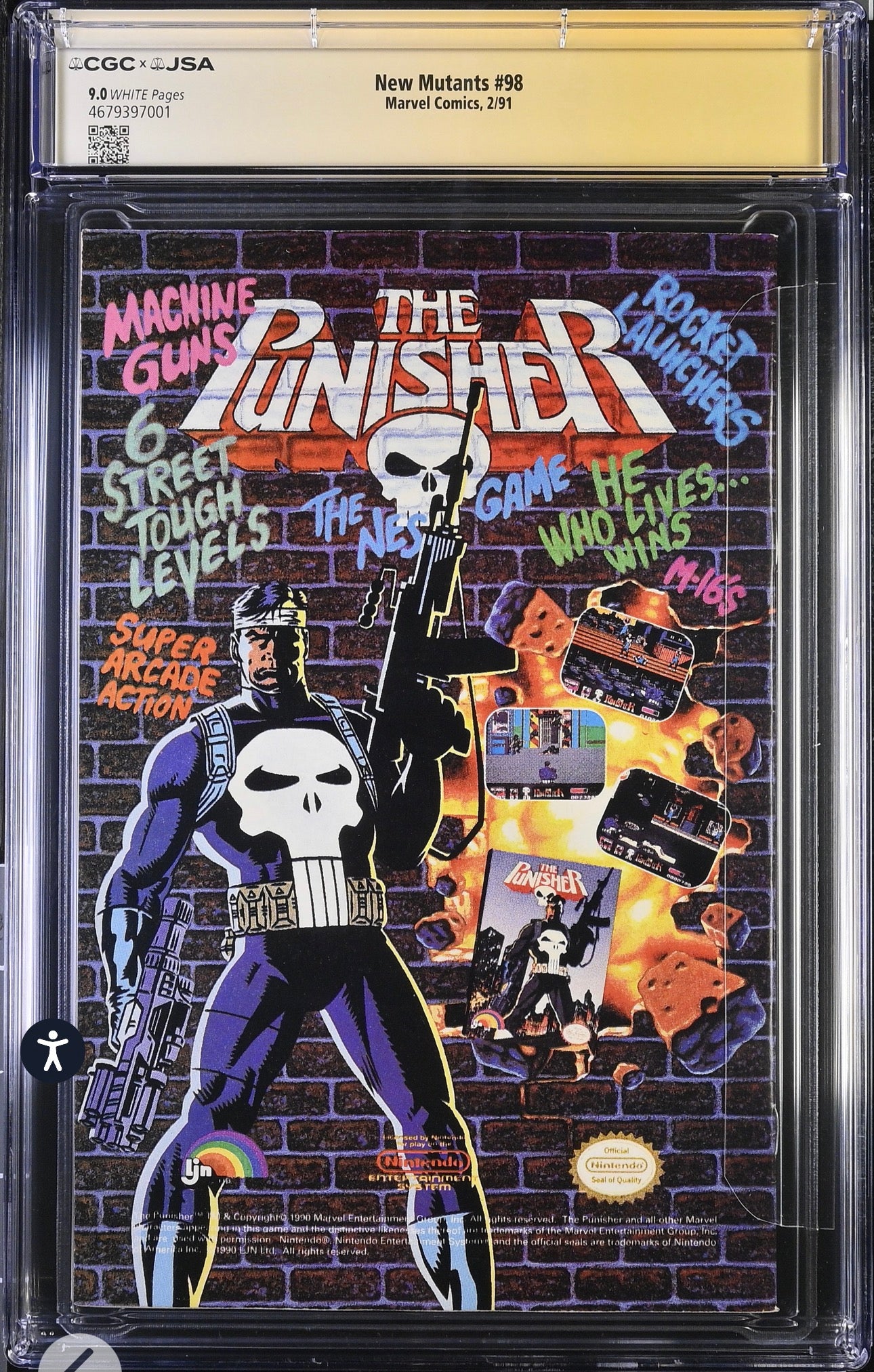 New Mutants #98 CGC SS x JSA 9.0 (Marvel, 1991) Signed By Rob Liefeld Tom Defalco & Fabian Nicieza