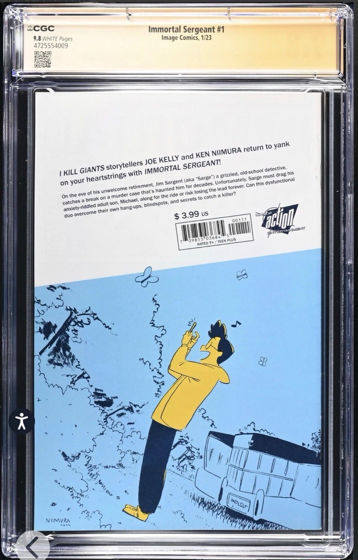 Immortal Sergeant #1 CGC SS 9.8 Signed By Joe Kelly (Image, 2023)