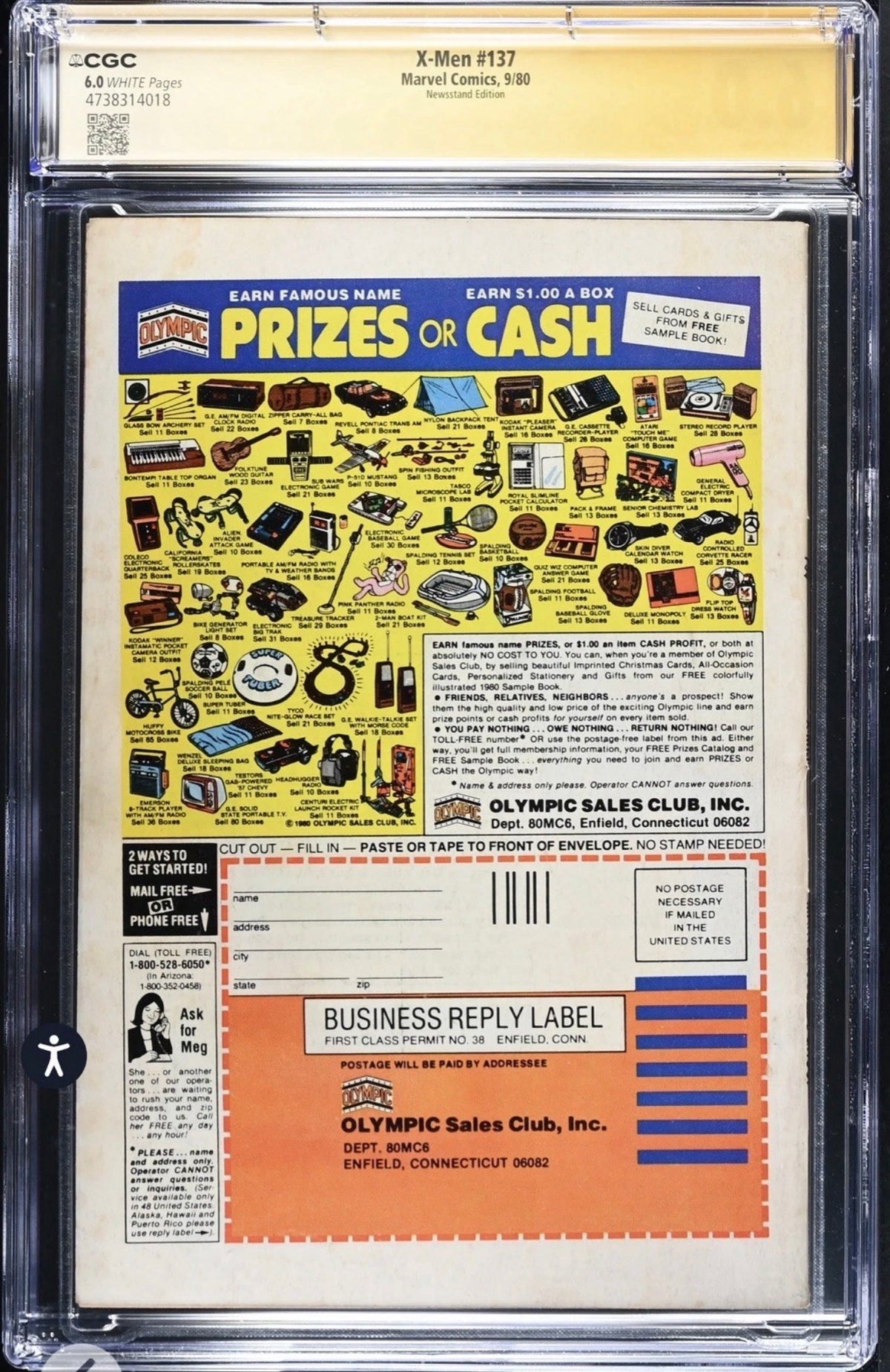 Uncanny X-Men #137 CGC SS 6.0 Signed By Chris Claremont Newsstand Edition (Marvel, 1980)