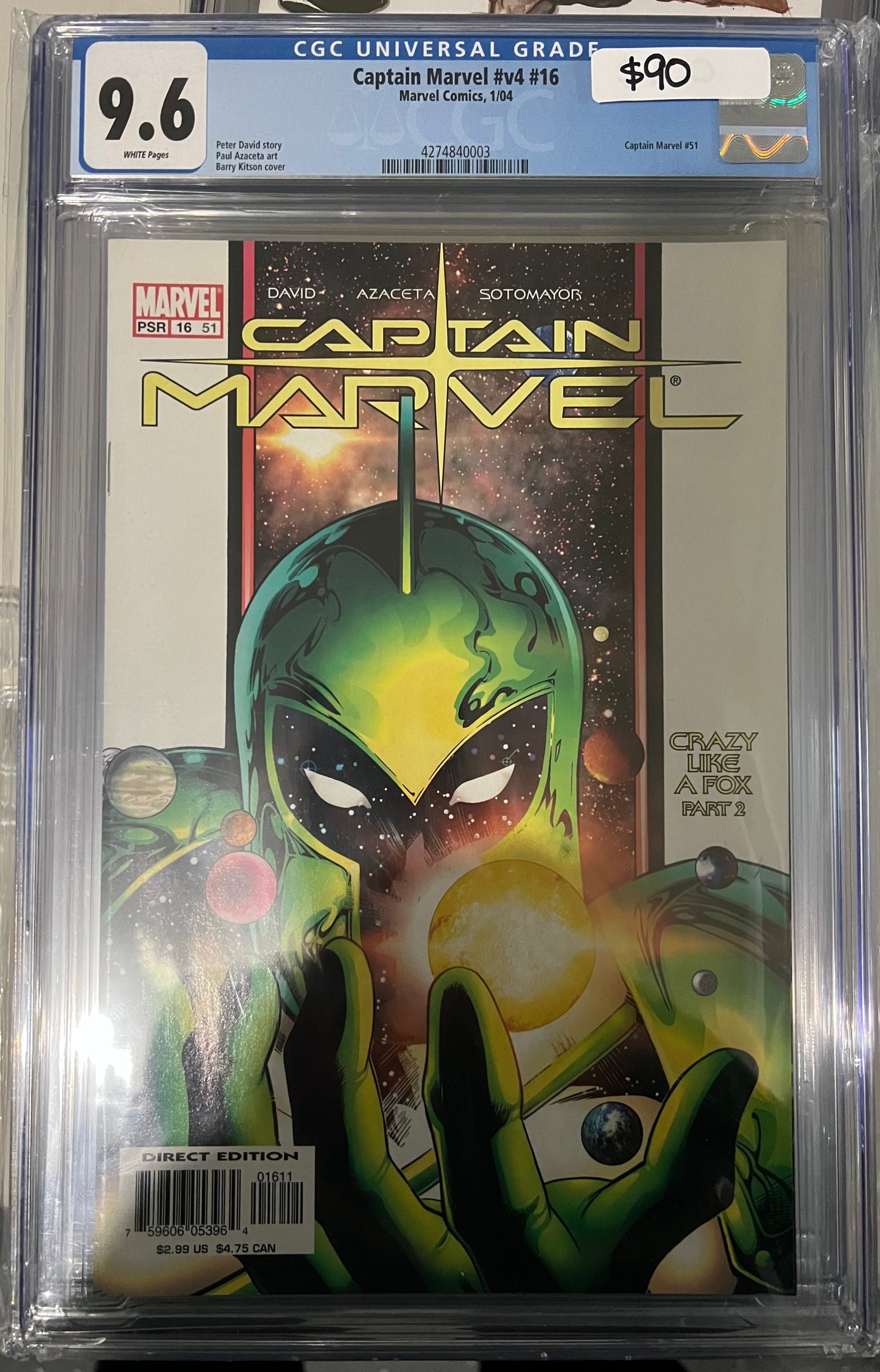 Captain Marvel #V4 #16 CGC 9.6 ( Marvel, 2004) 1st Cameo App Phyla-Vell