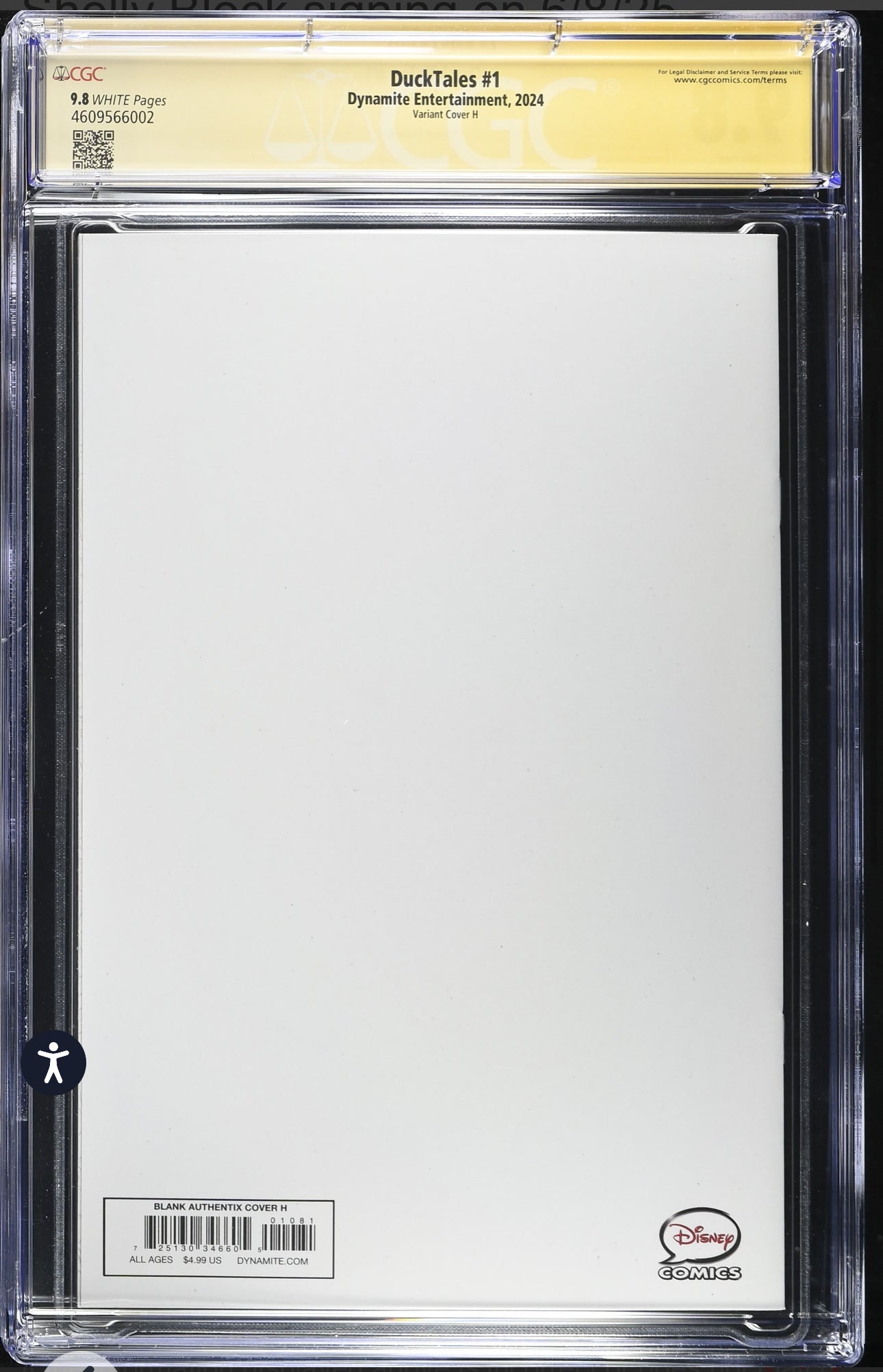 Duck Tales #1 CGC SS 9.8 (IDW, 2024) Signed & Donald Duck Sketch By Patrick & Shelly Block (Very Rare)