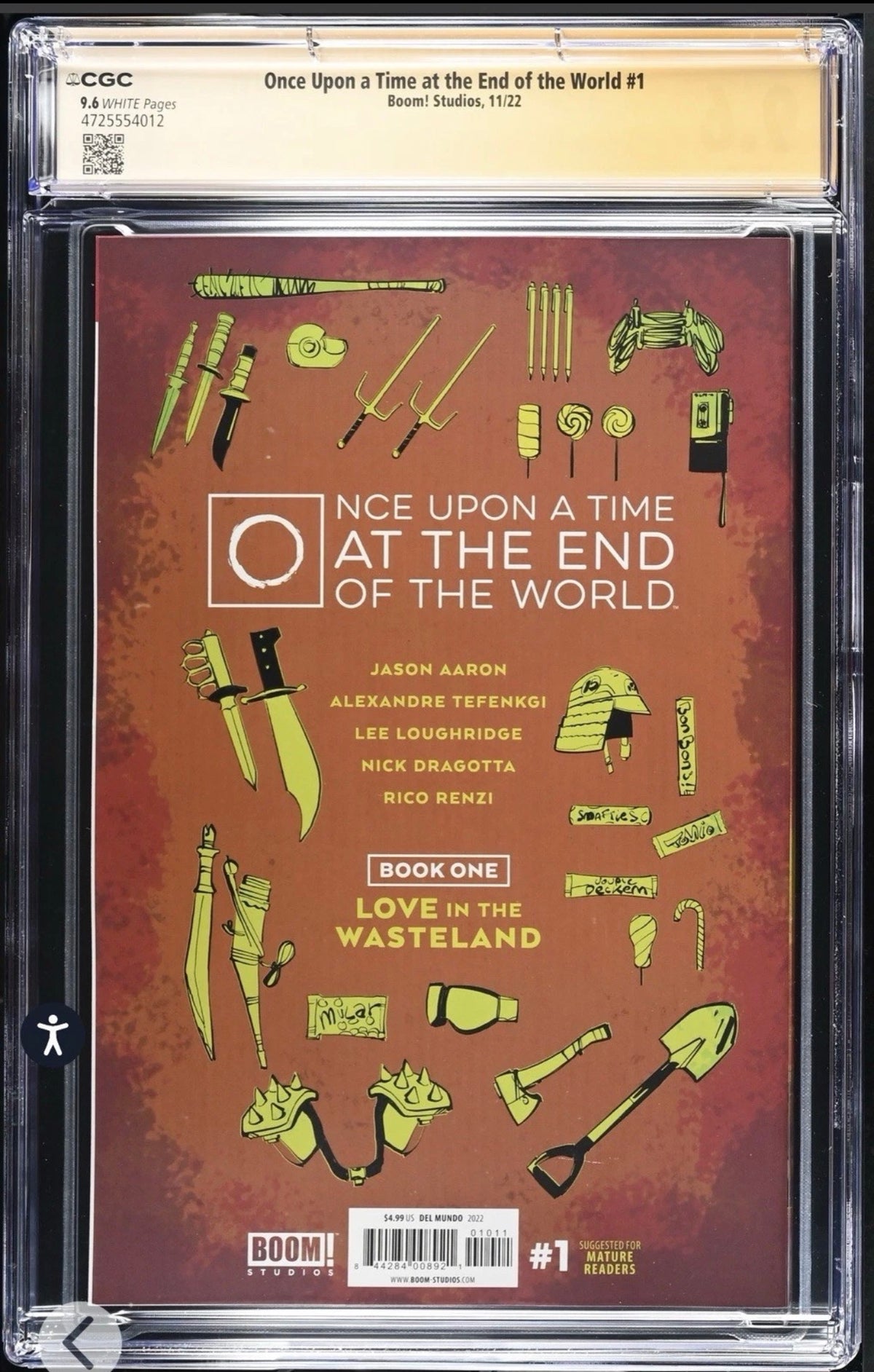 Once Upon a Time at the End of the World #1 CGC SS 9.6 SIGNED By Jason Aaron (BOOM! Studios, 2023)