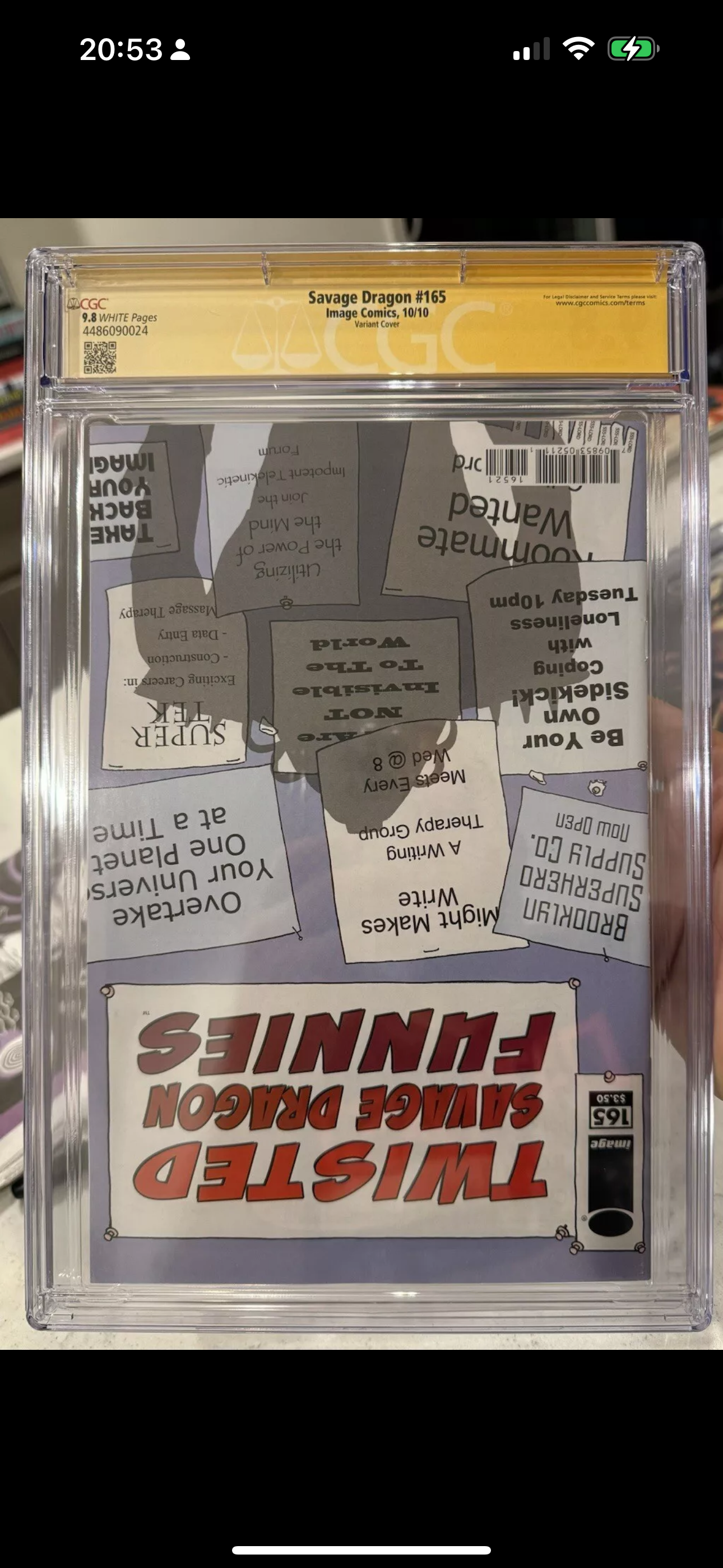 Savage Dragon #165 CGC SS 9.8 (Image Comics) (Flying Colors Variant) Signed by Erik Larsen