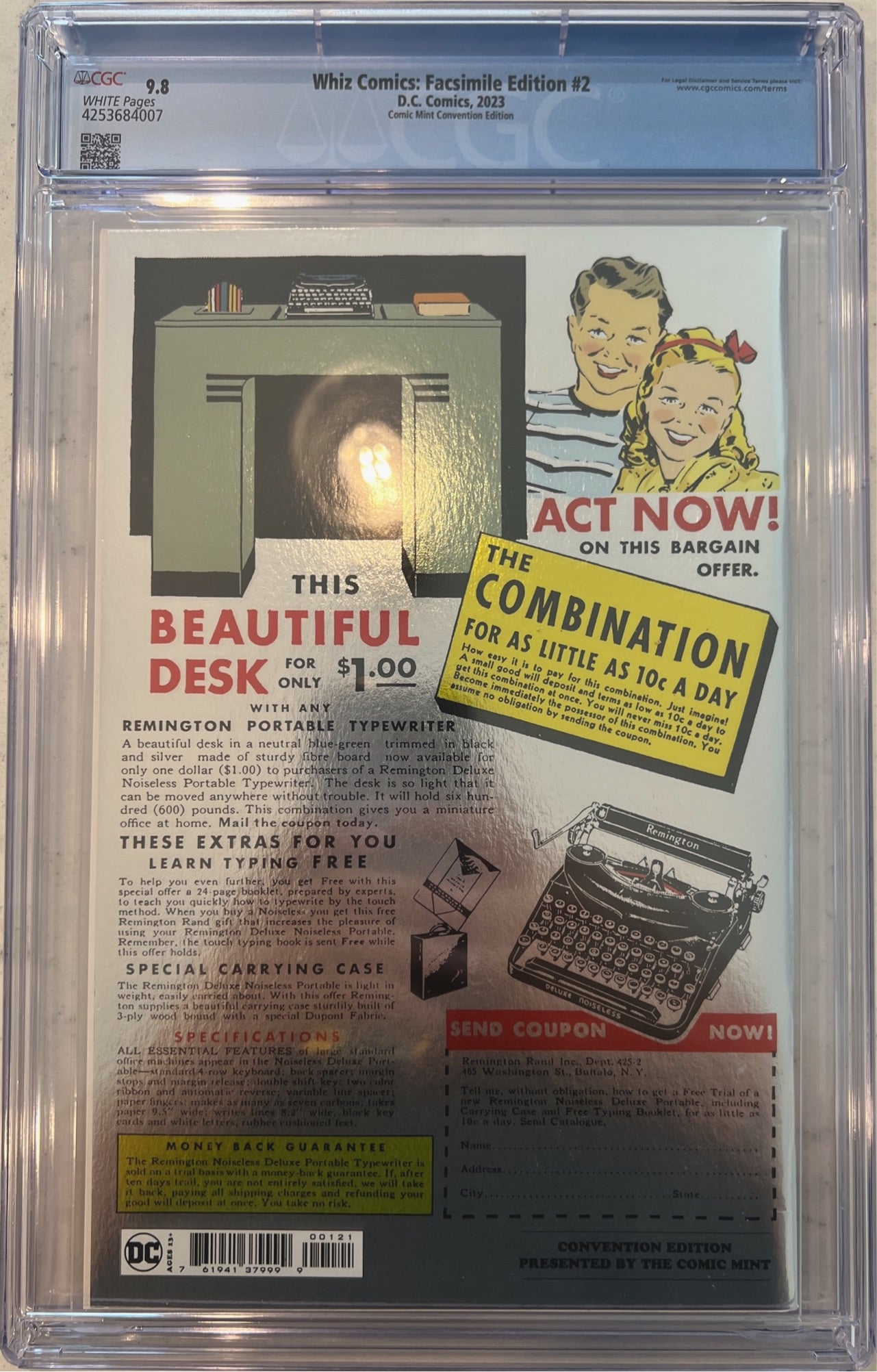 Whiz Comics: Facsimile Edition #2 CGC 9.8 (Megacon Convention Foil exclusive)