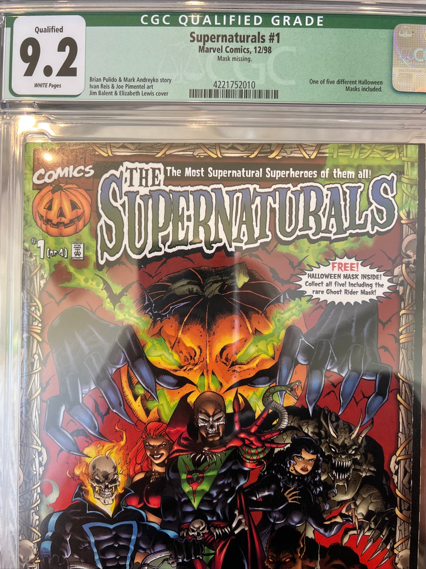 The Supernaturals #1 (1998 Marvel) CGC 9.2 (Green Qualified Label)