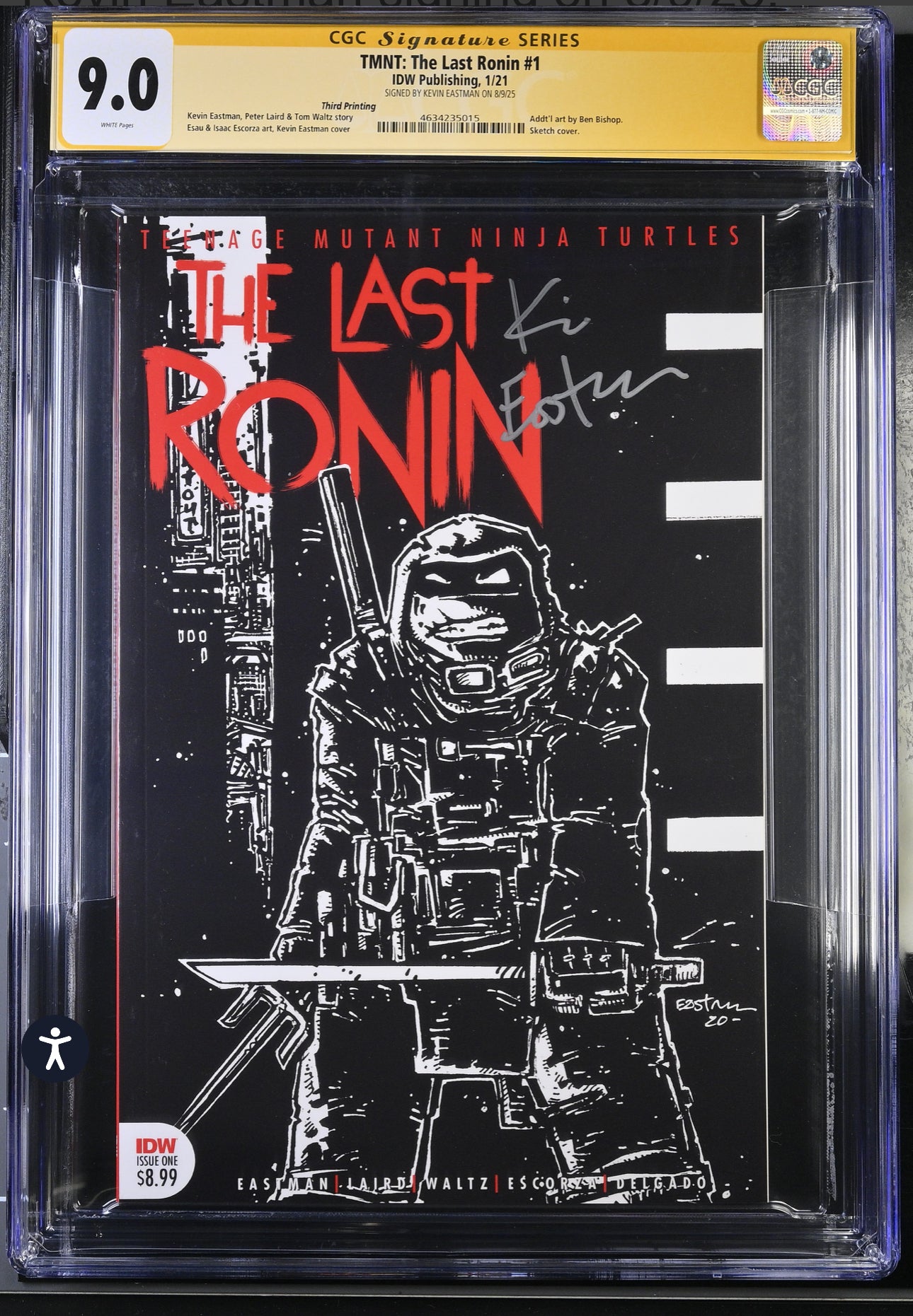 Teenage Mutant Ninja Turtles: The Last Ronin 3rd Printing CGC SS 9.0 (2021, IDW) Signed by Kevin Eastman