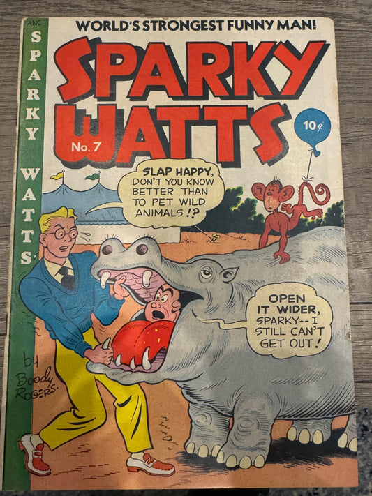 Sparky Watts #7 (Columbia Comics, 1948) Bloody Rogers, Golden Age, See Pictures