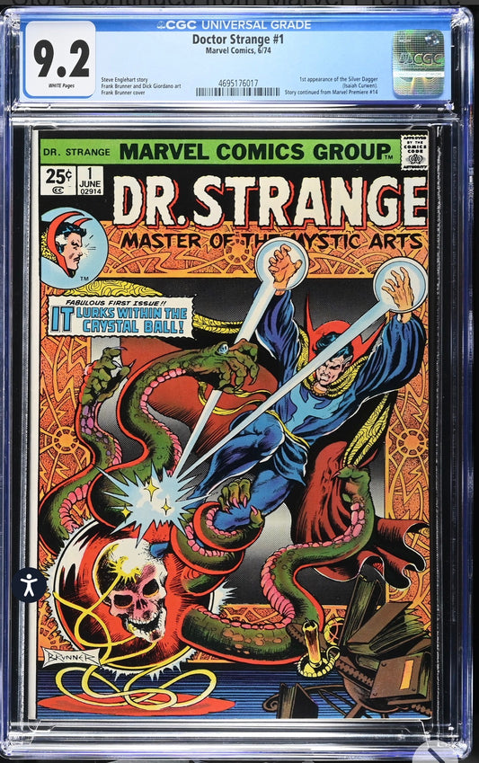 Doctor Strange #1 CGC 9.2 Marvel, 1974 1st Appearance Of Silver Dagger