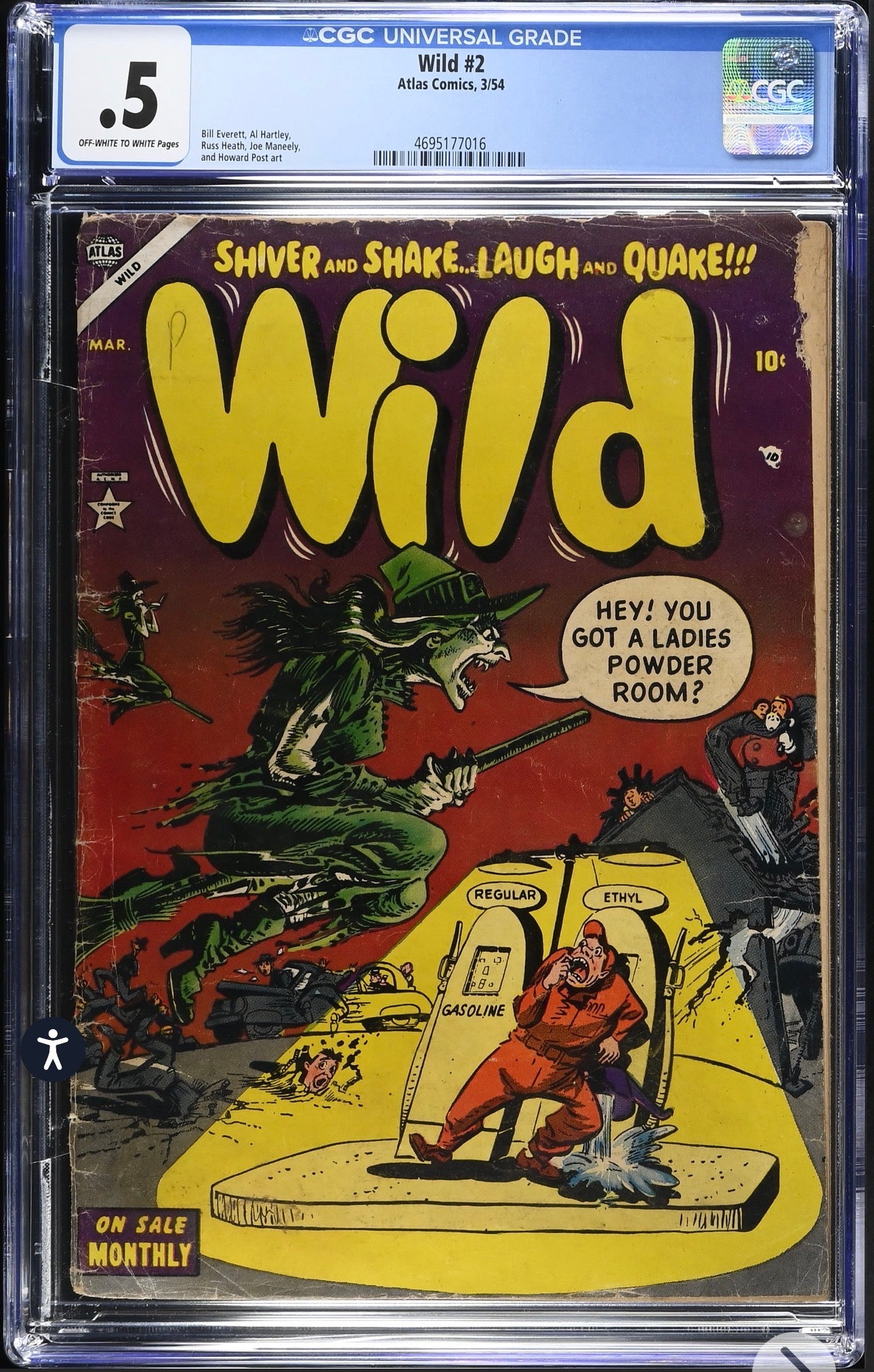 WILD #2 CGC 0.5 (ATLAS 1953) Pre Code Golden Age Horror