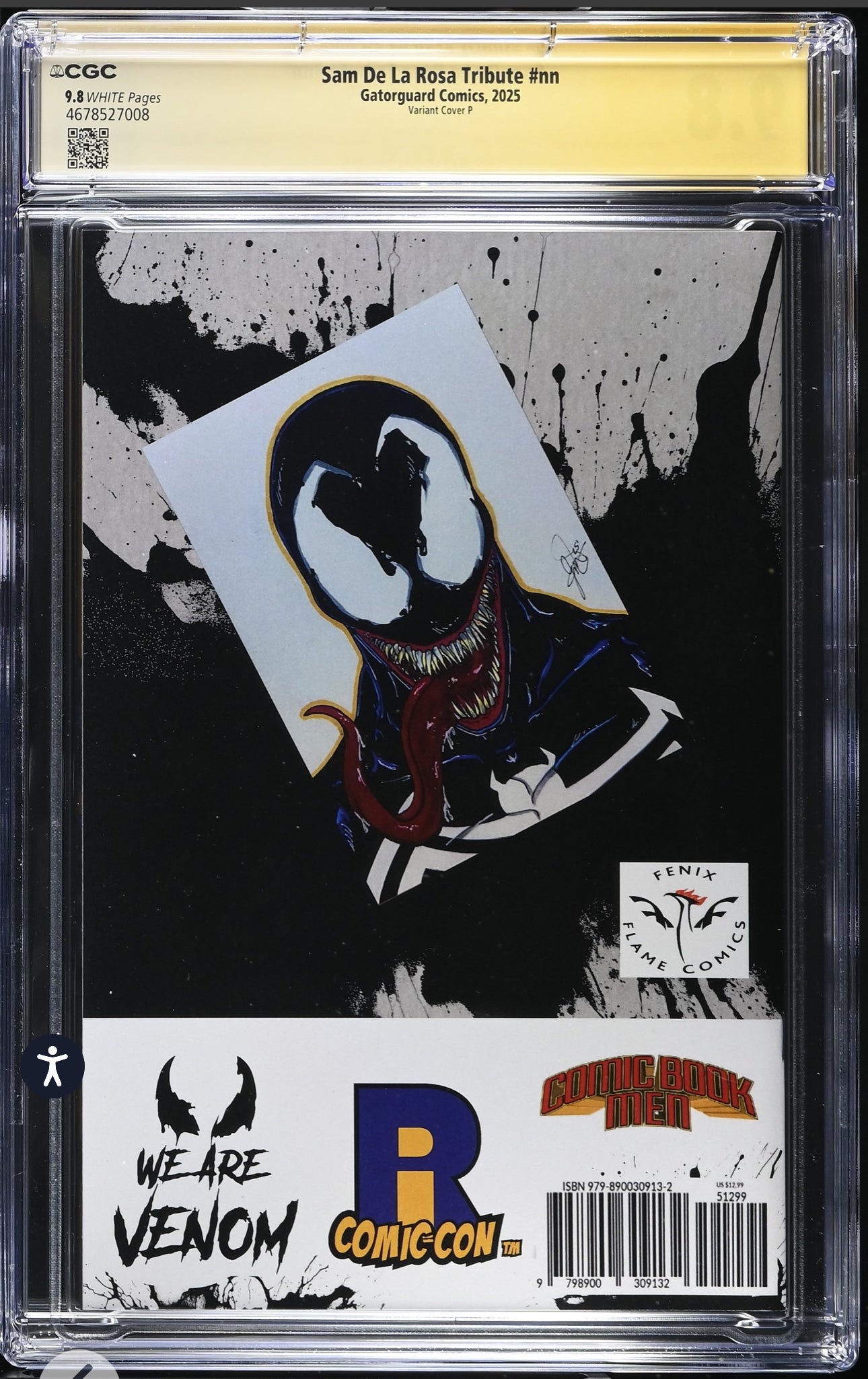 Sam De La Rosa Tribute CGC SS 9.8 Signed By De La Rosa (Venom: Lethal Protector, 27/35) Art Book