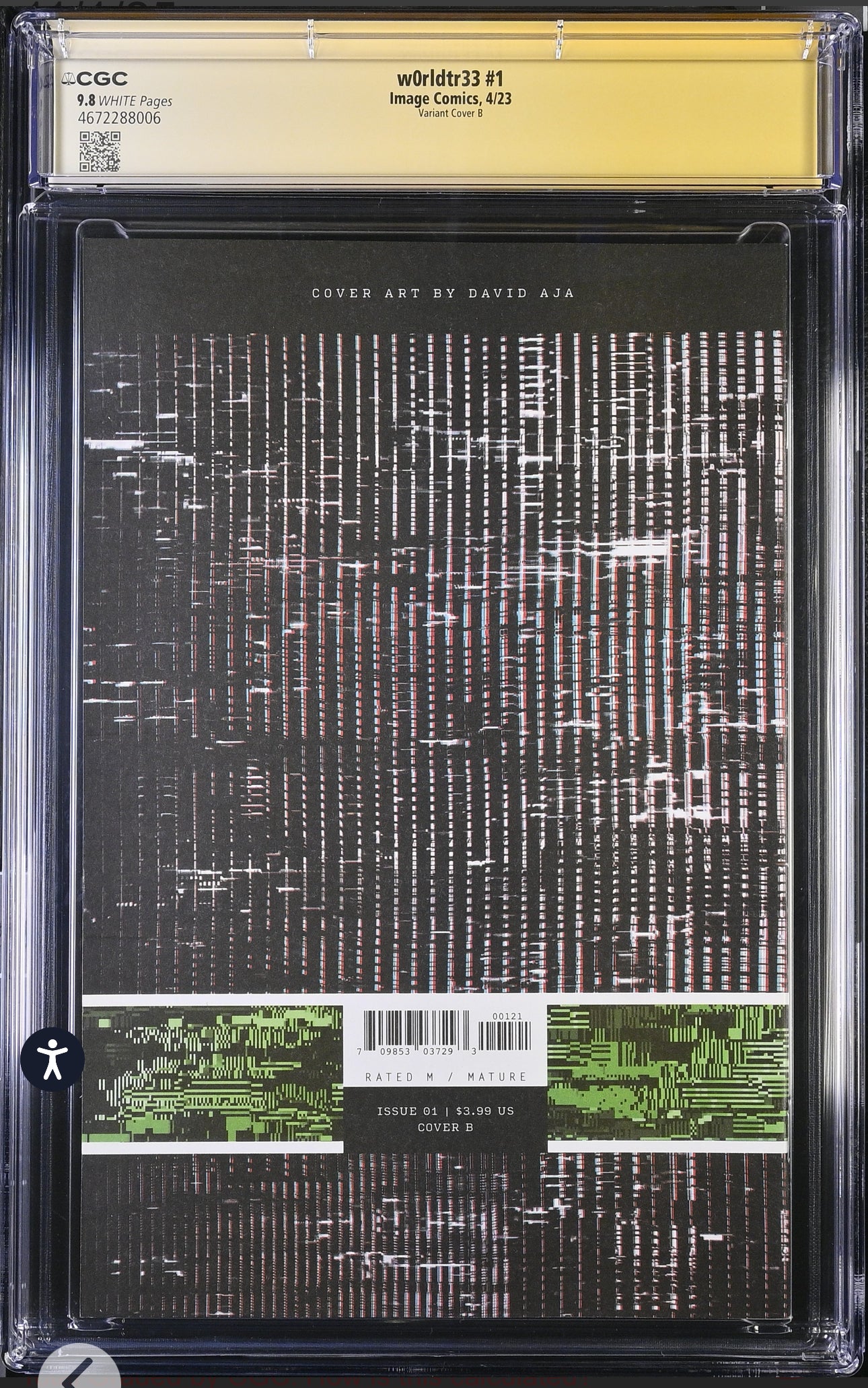 W0rldtr33 #1 CGC SS 9.8 (Image, 2023) Variant Signed by James Tynion IV