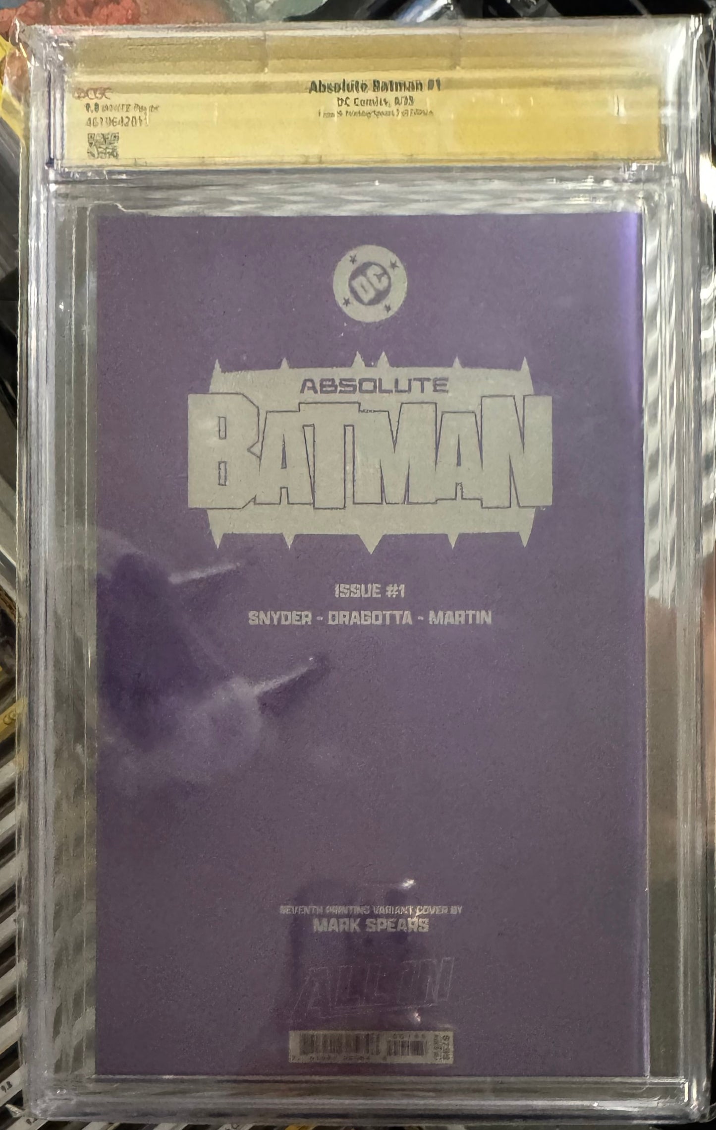 Absolute Batman #1 (DC, 2025) Signed & Sketch By Mark Spears (7th Print Foil)