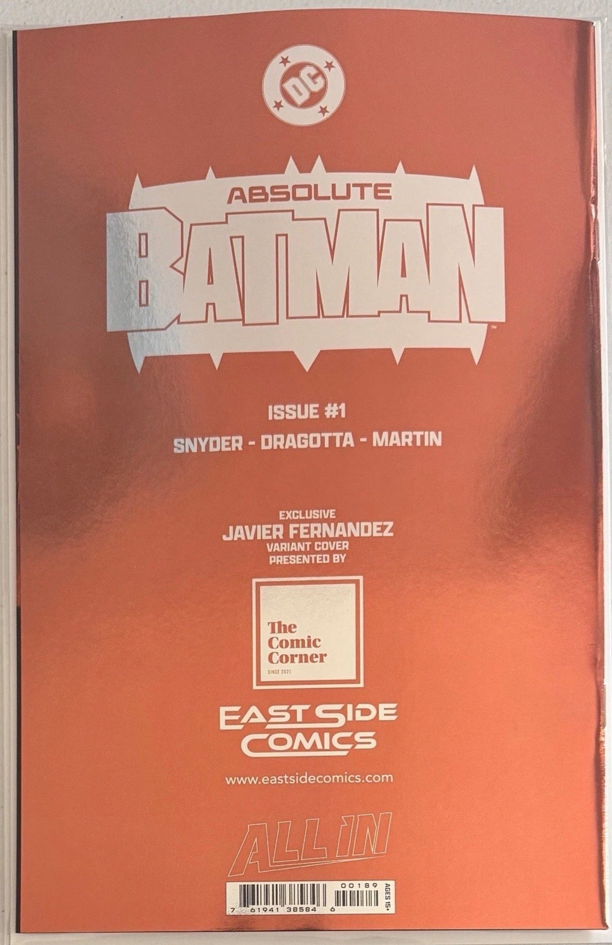 Absolute Batman #1  (2025) Fernandez Akira 10th Print Foil. LTD 2500 NM