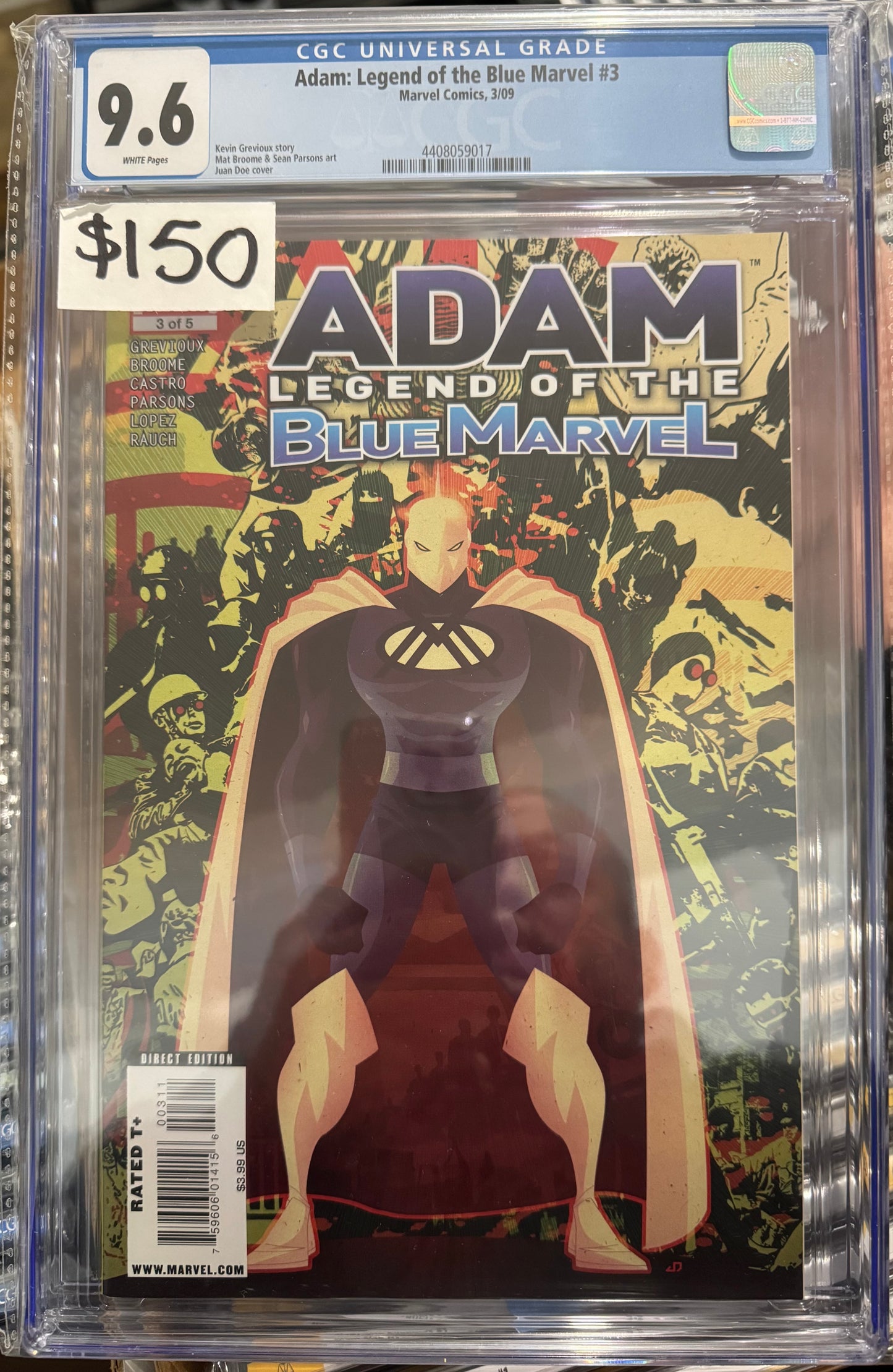 Adam: Legend of the Blue Marvel #3 CGC 9.6 (Marvel, 2009)
