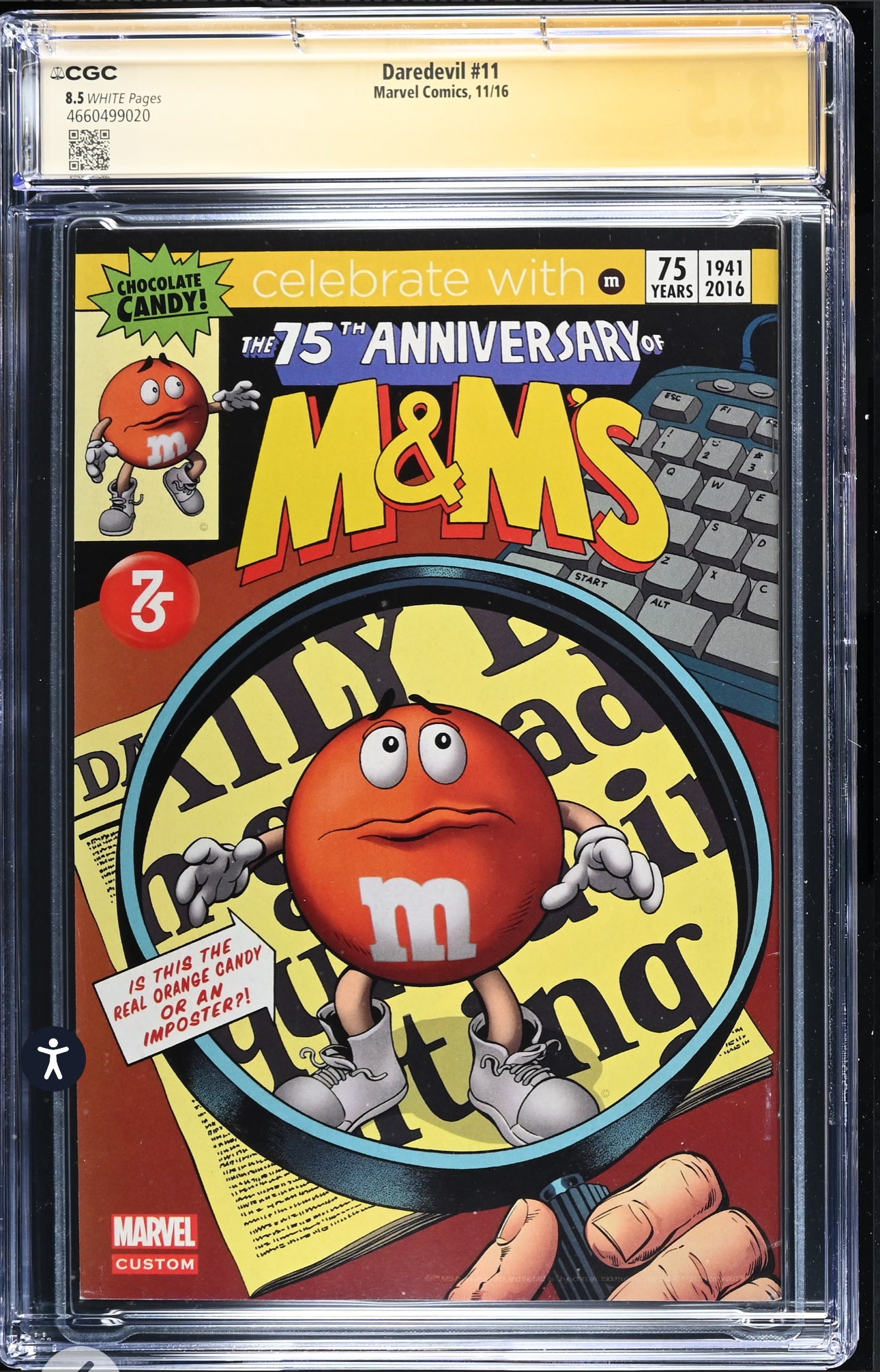 Daredevil #11 CGC SS 8.5 (Marvel, 2016) Signed by Charles Soule (1st app of Muse)