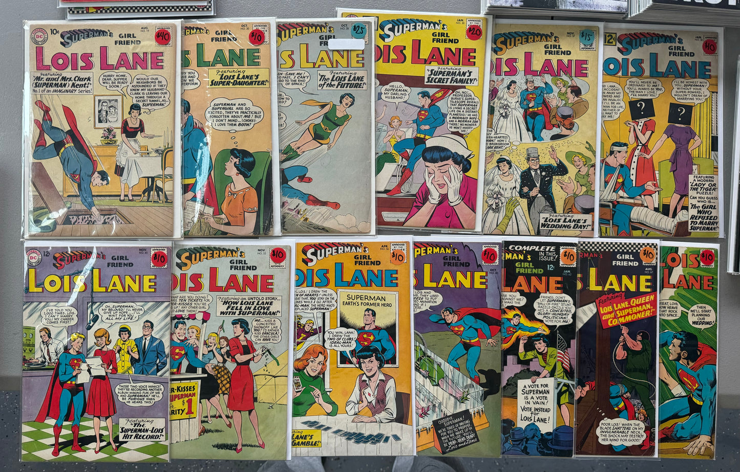 Superman’s Girlfriend Lois Lane (DC, Silver Age) Lot Of 13 Books (19-20, 28, 30, 37-38, 45, 53, 56 ,60, 62, 67, and 85)