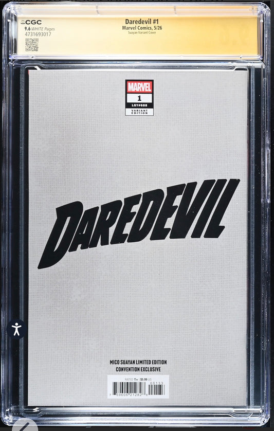 DAREDEVIL #1 CGC SS 9.6 Signed By Mico Suayan, Stephanie Phillips, Lee Garbett (Marvel, 2026) Trade Dress Variant
