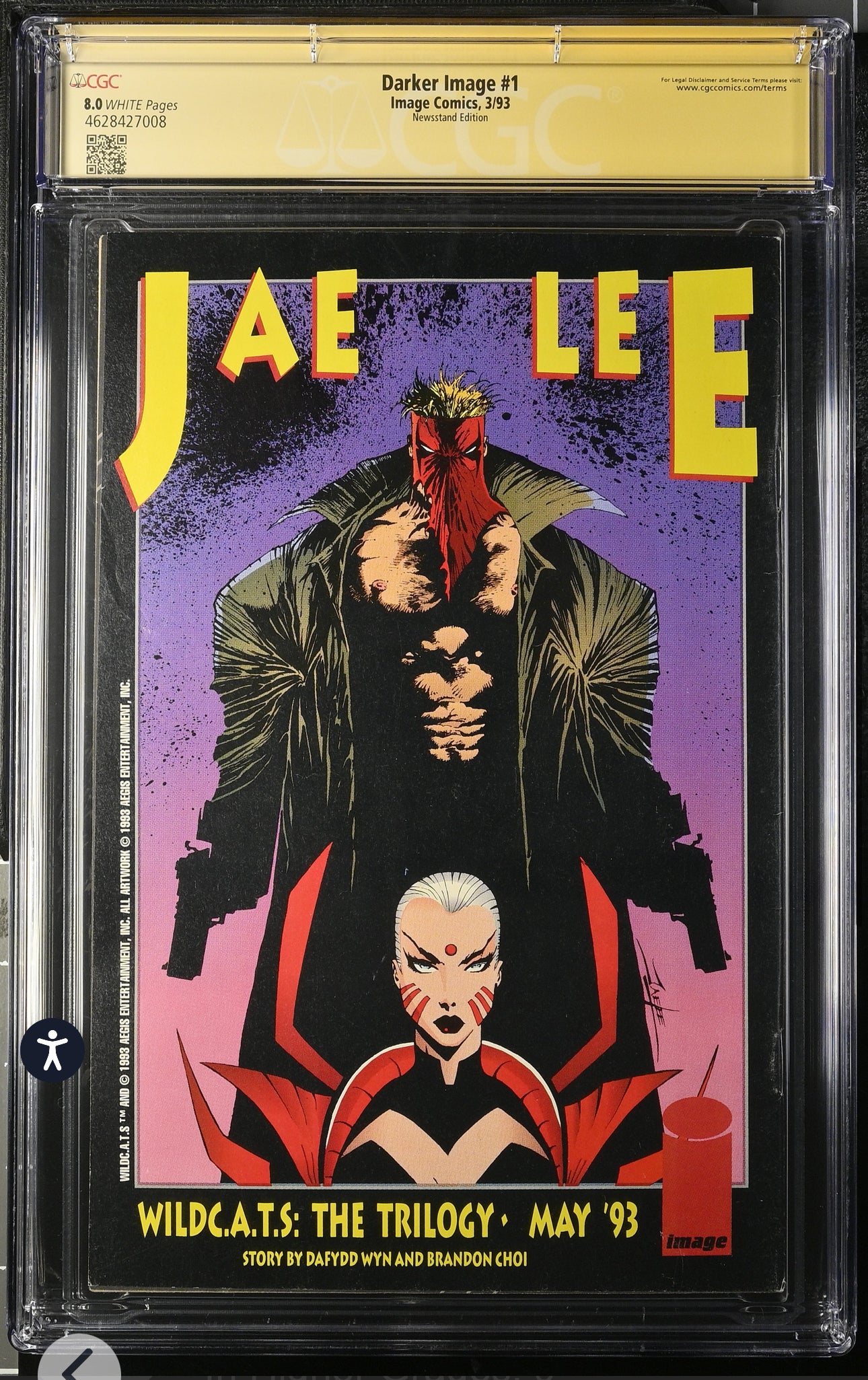 Darker Image #1 CGC SS 8.0 (Image, 1993) Rare Newsstand Edition Signed by Jim Lee