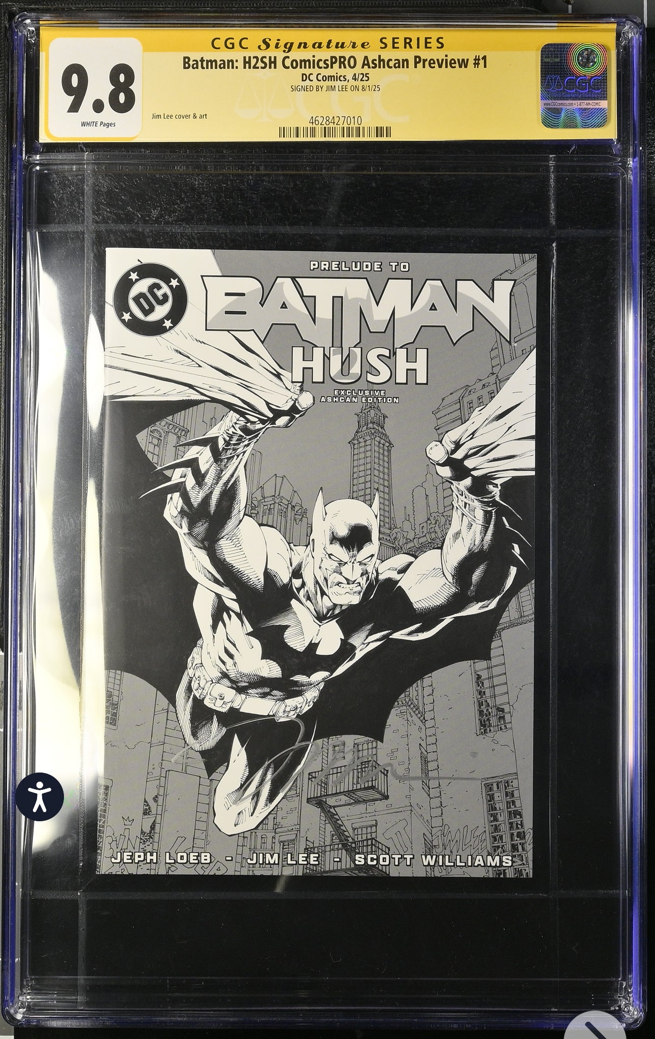 Batman Hush 2 Fan Expo Prelude Ashcan Preview CGC SS 9.8 Signed By Jim Lee (DC Comics)