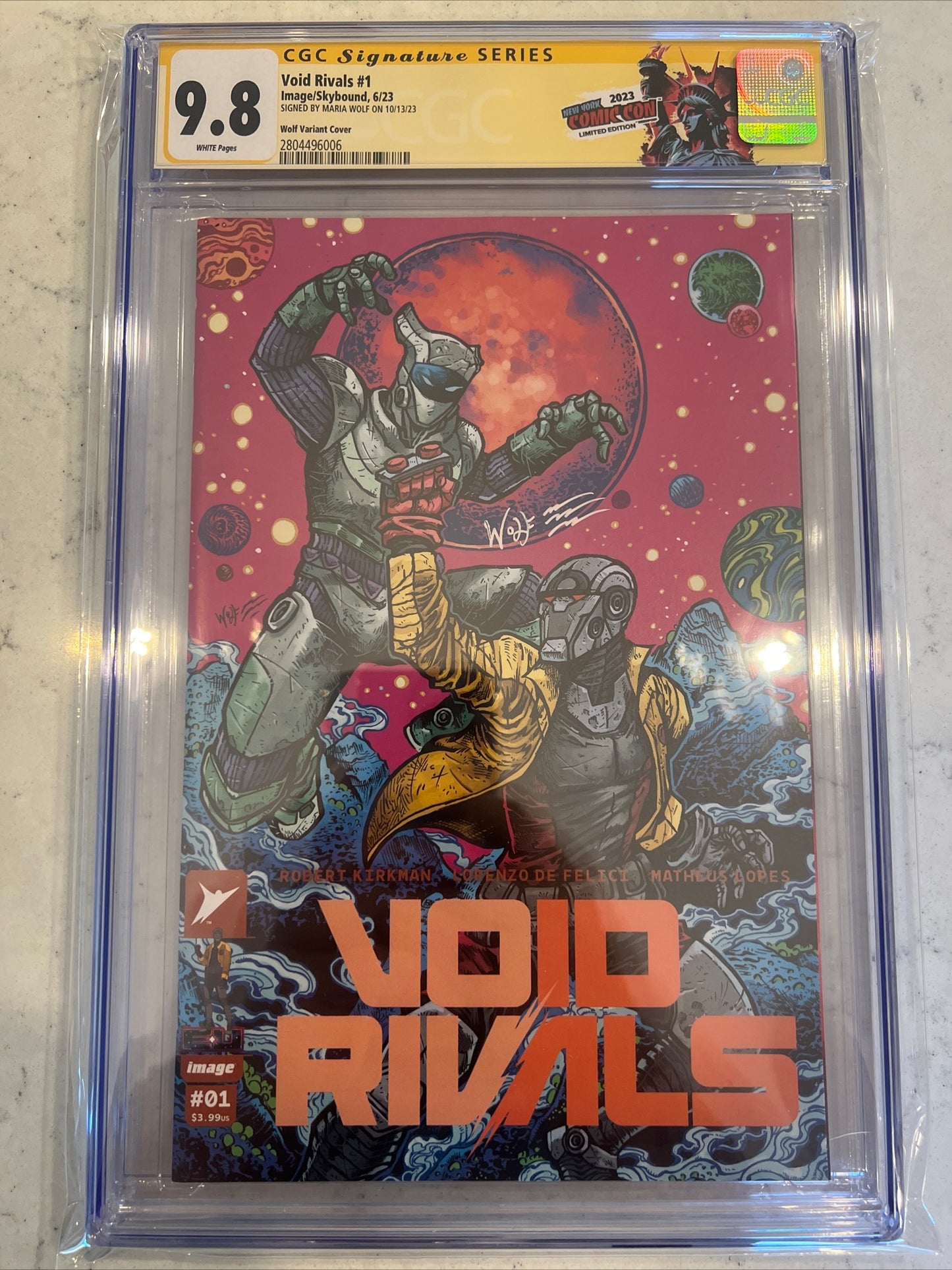 Void Rivals #1 (Skybound/Image) CGC SS 9.8 Maria Wolf Variant signed by Maria Wolf