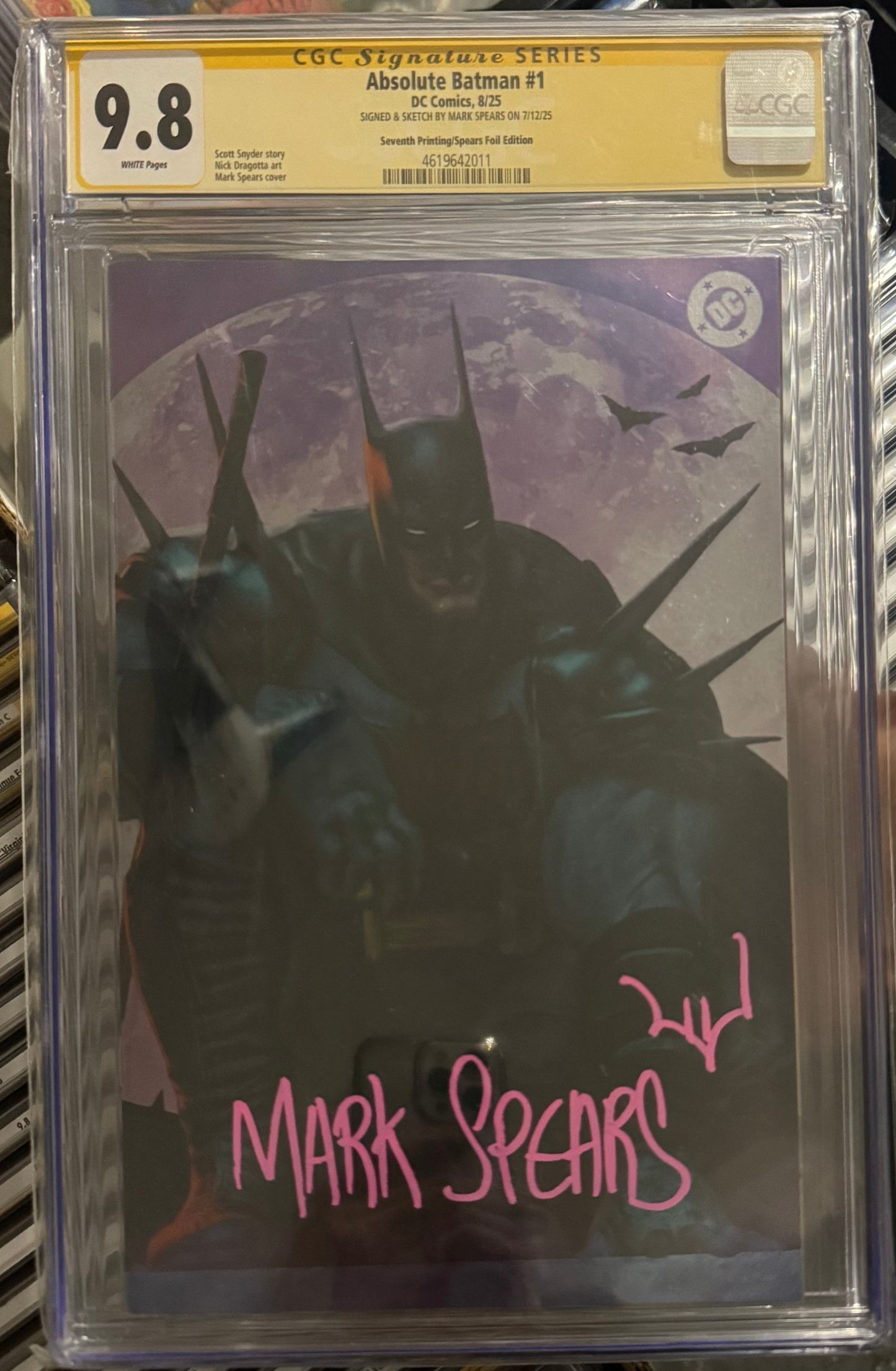 Absolute Batman #1 (DC, 2025) Signed & Sketch By Mark Spears (7th Print Foil)