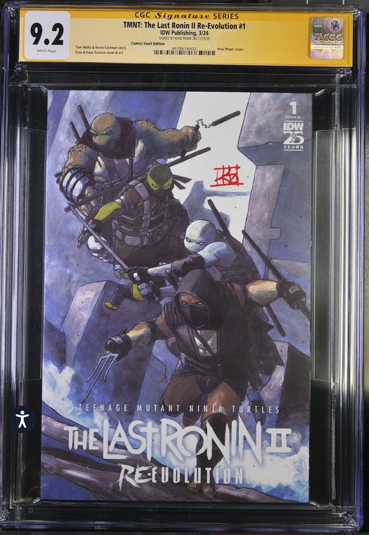 TMNT The Last Ronin II Re-Evolution #1 CGC SS 9.2 Signed By Khoi Pham The Comics Vault Variant