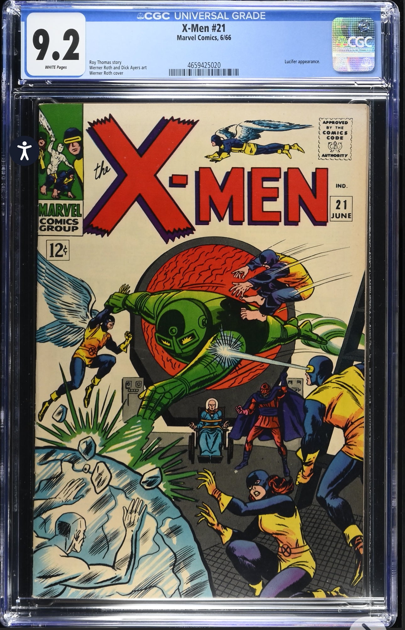 Uncanny X-Men #21 CGC 9.2 (Marvel, 1966) Rare White Pages
