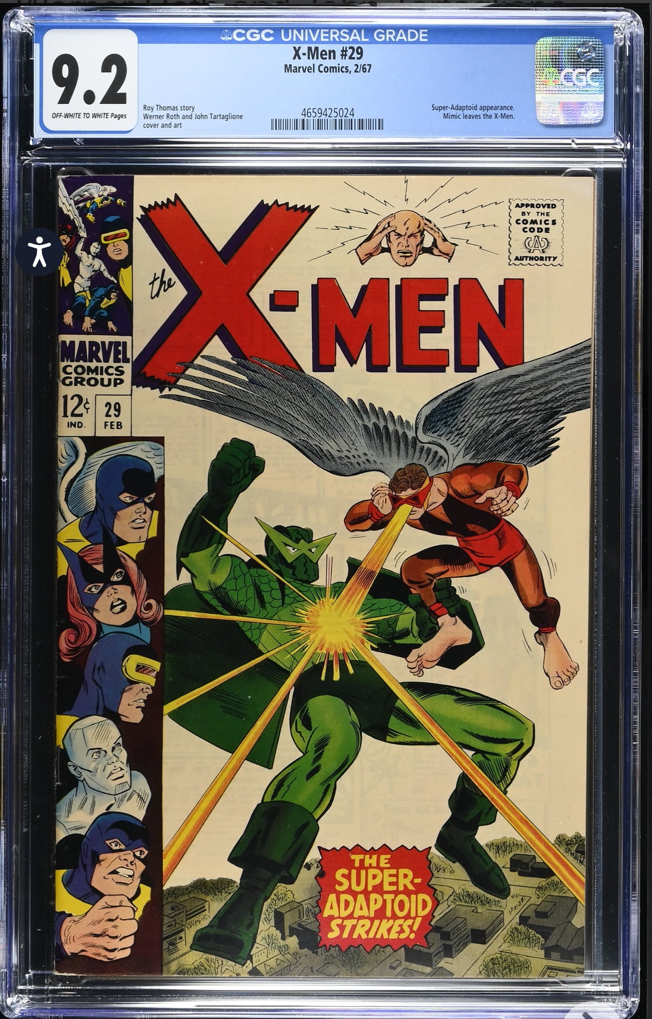 X-Men # 29 CGC 9.2 (Marvel, 1967) Mimic leaves the X-Men