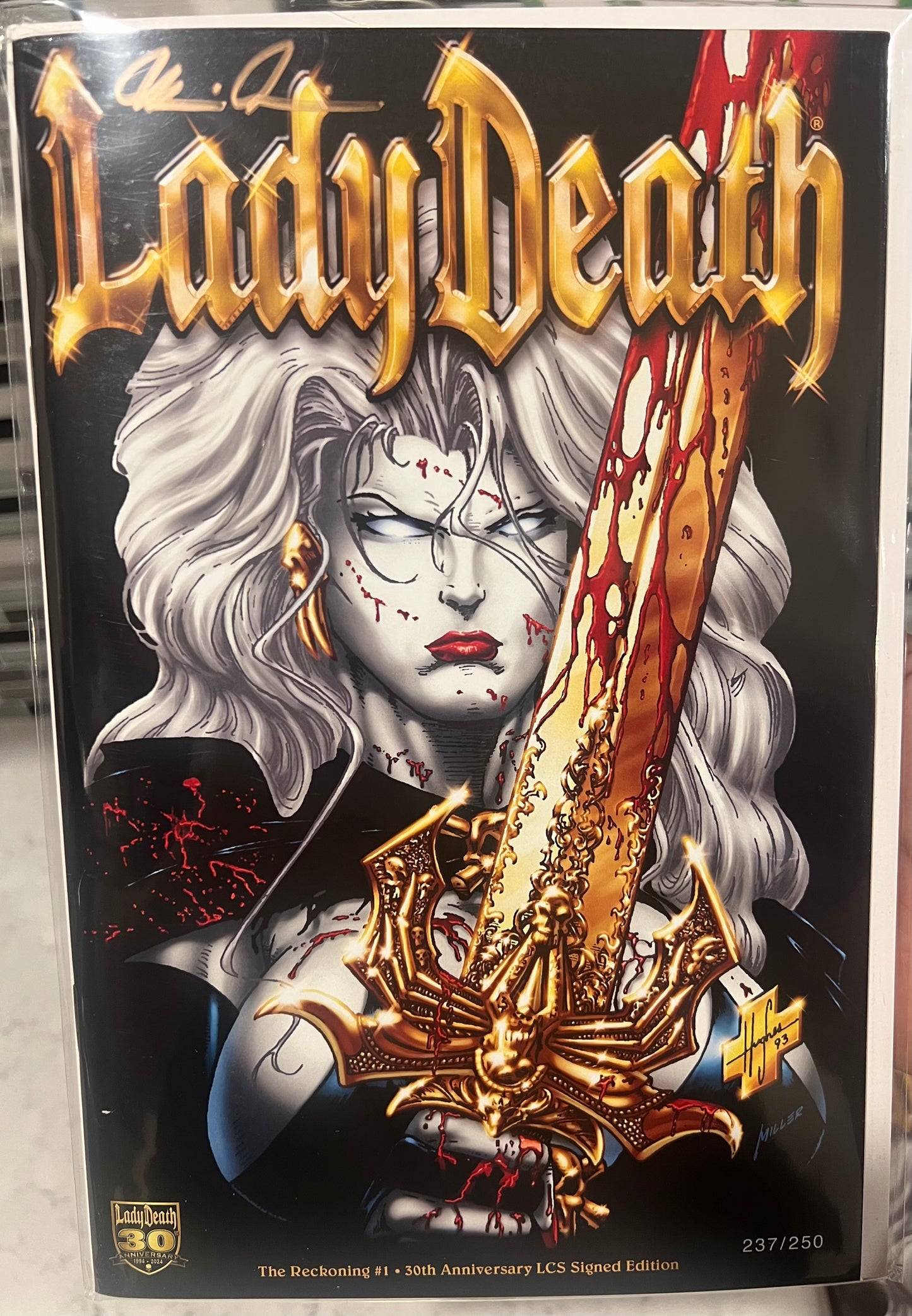 Lady Death The Reckoning #1 30th Anniv Lcs Signed Edition (Mature) W/COA 237/250