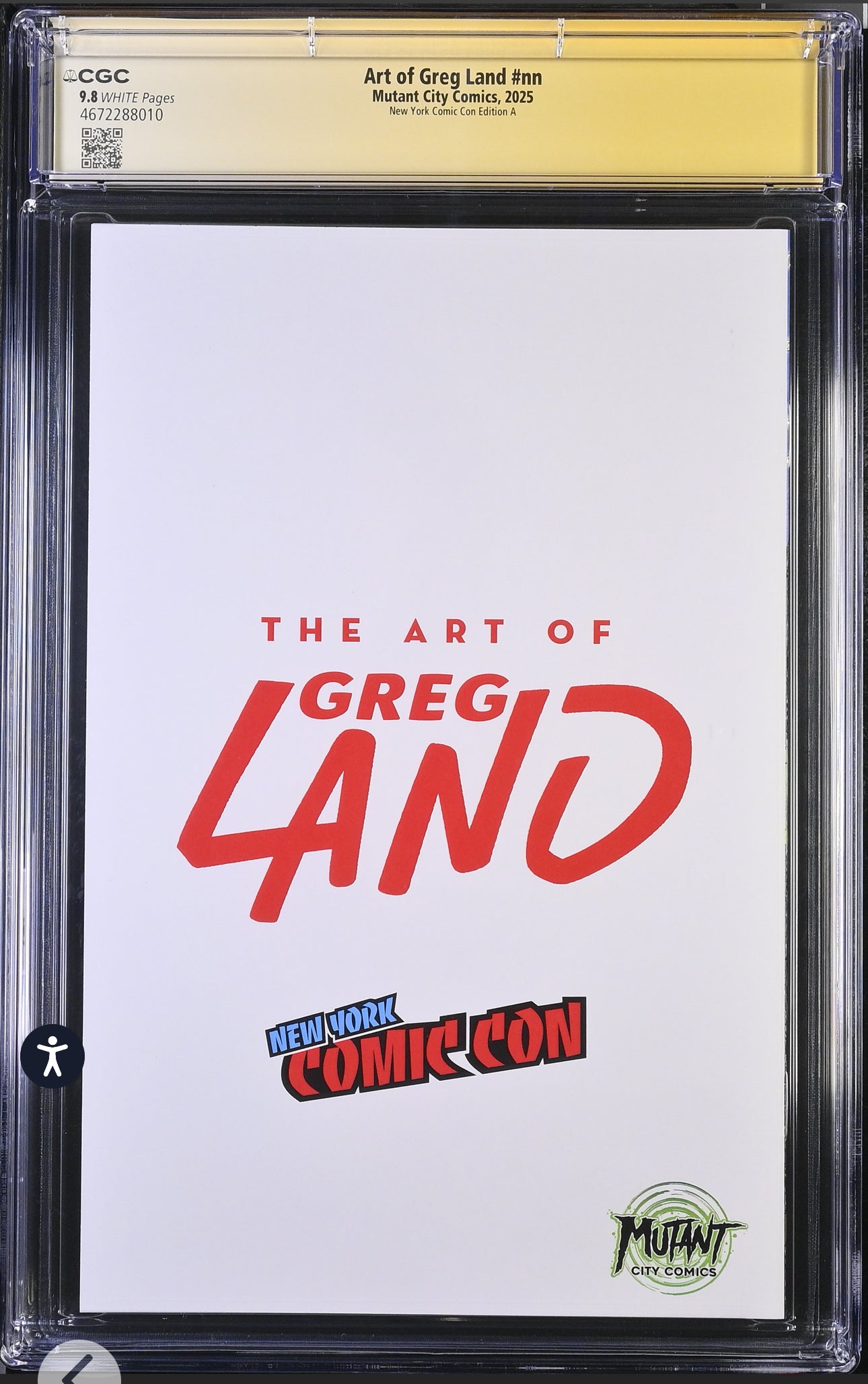 Art of Greg Land #nn CGC SS 9.8 NYCC Spot Foil Variant signed by Greg Land