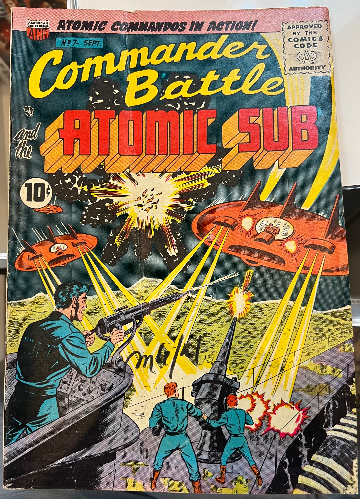 Commander Battle and the Atomic Sub #7 (1955 American Comics Group)