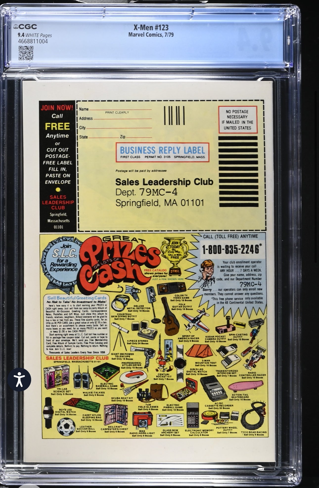 X-Men #124 CGC 9.4 (Marvel, 1978) Arcade Appearance