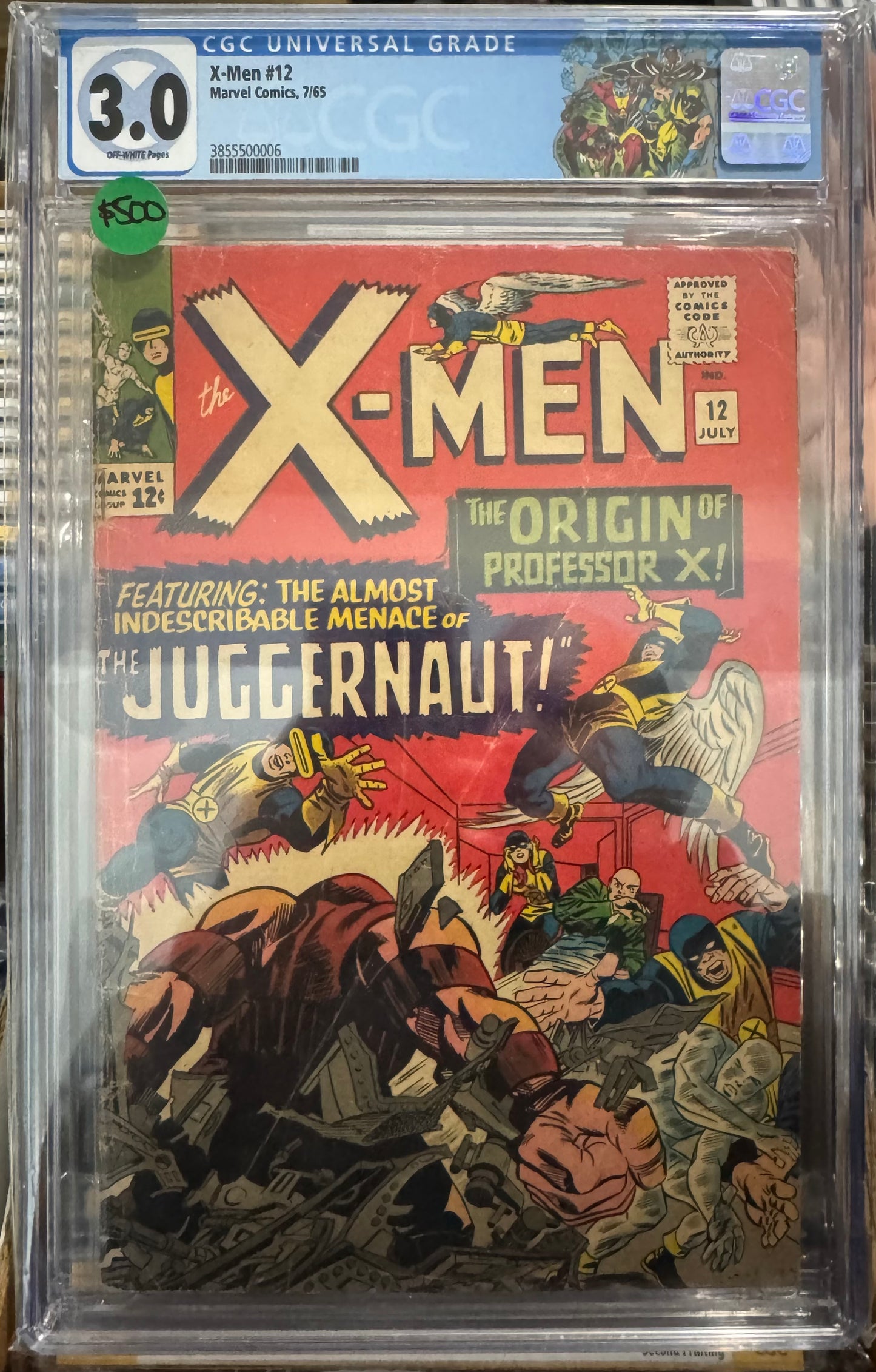 X-Men #12 CGC 3.0 (Marvel, 1965) w/ Custom Label 1st Appearance of Juggernaut