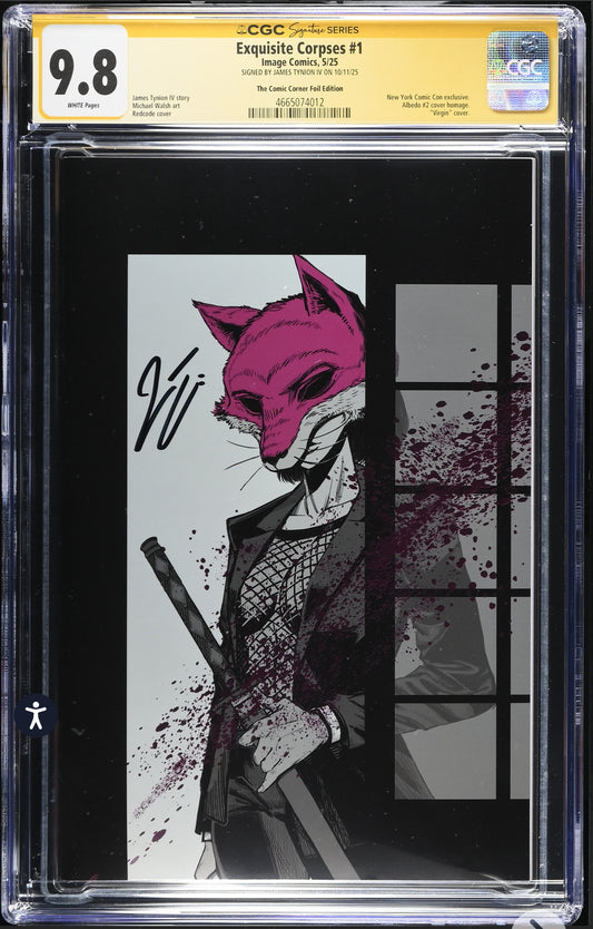 EXQUISITE CORPSES #1 CGC SS 9.8 NYCC Redcode Foil Variant Signed By James Tynion (Image, 2025)