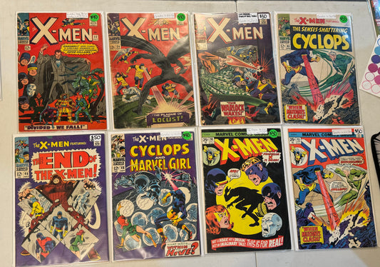 The  Uncanny X-Men (Marvel, Silver Age) Lot Of 8 Books 22,24,30,45,46,48,90,93