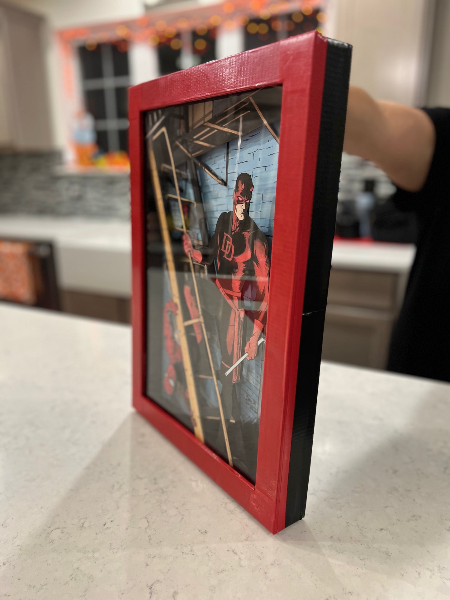Daredevil & Spider-Man: Shadows by Barry Mlodossich (A One of a Kind Shadowbox Art)