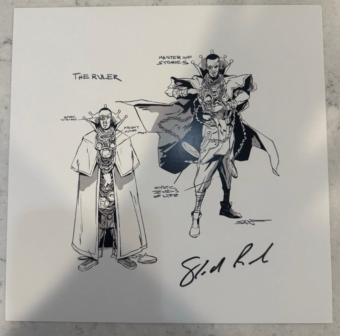 Mass Appeal x Marvel Legend Has It Concept Art Print Signed By Slick Rick (Artwork)