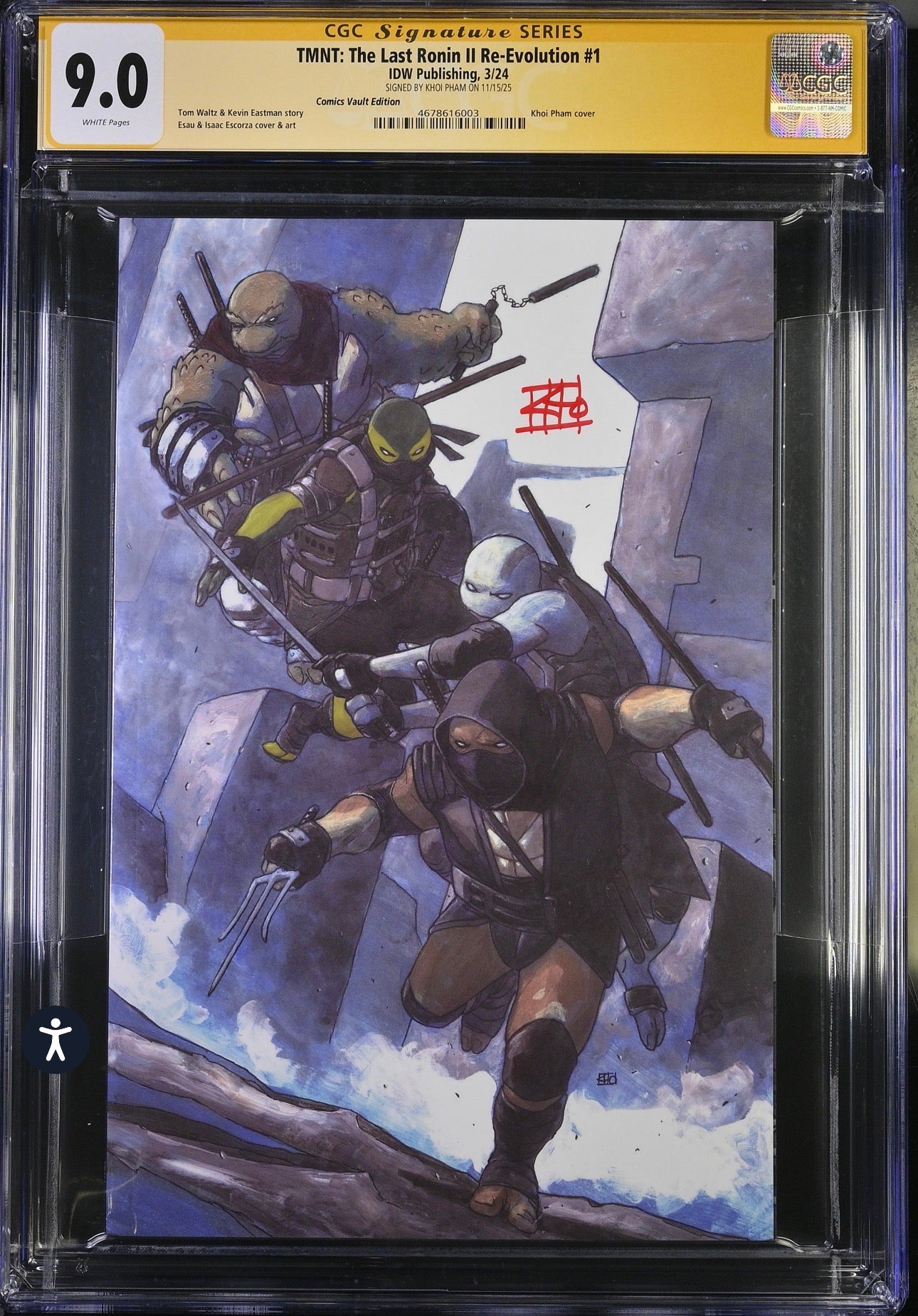 TMNT The Last Ronin II Re-Evolution #1 CGC SS 9.0 Signed By Khoi Pham Comics Vault Virgin Variant