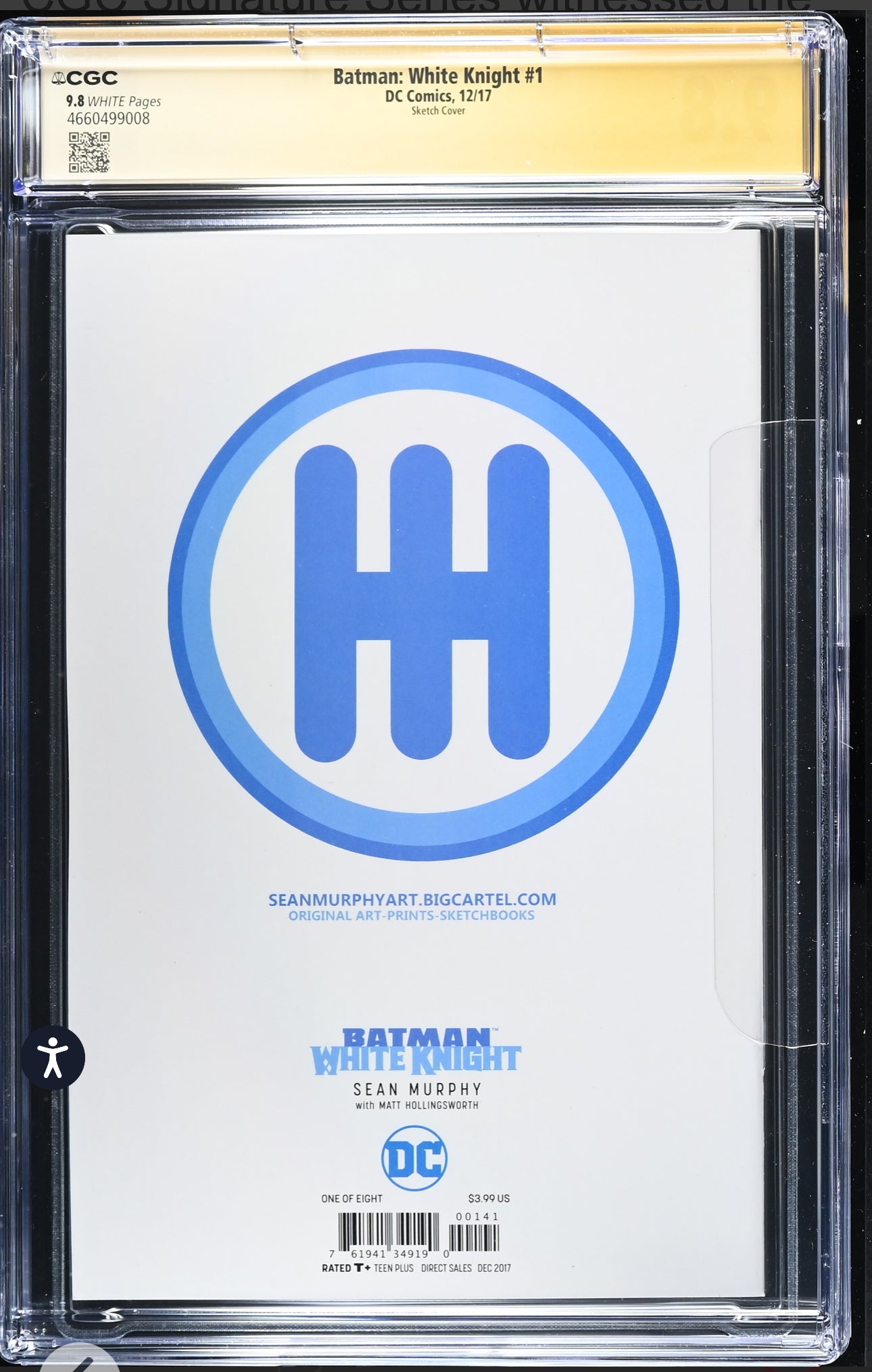 Batman: White Knight #1 CGC SS 9.8 (DC, 2017)  Signed & Sketch By Sean Gordon Murphy (Exclusive Sketch Variant)