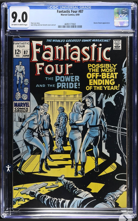 Fantastic Four #87 CGC 9.0 (Marvel, 1969) off white to white pages