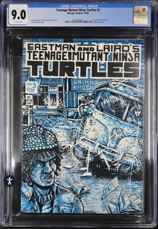 Teenage Mutant Ninja Turtles #3 CGC 9.0 (Mirage, 1985) White Pages (New Case)