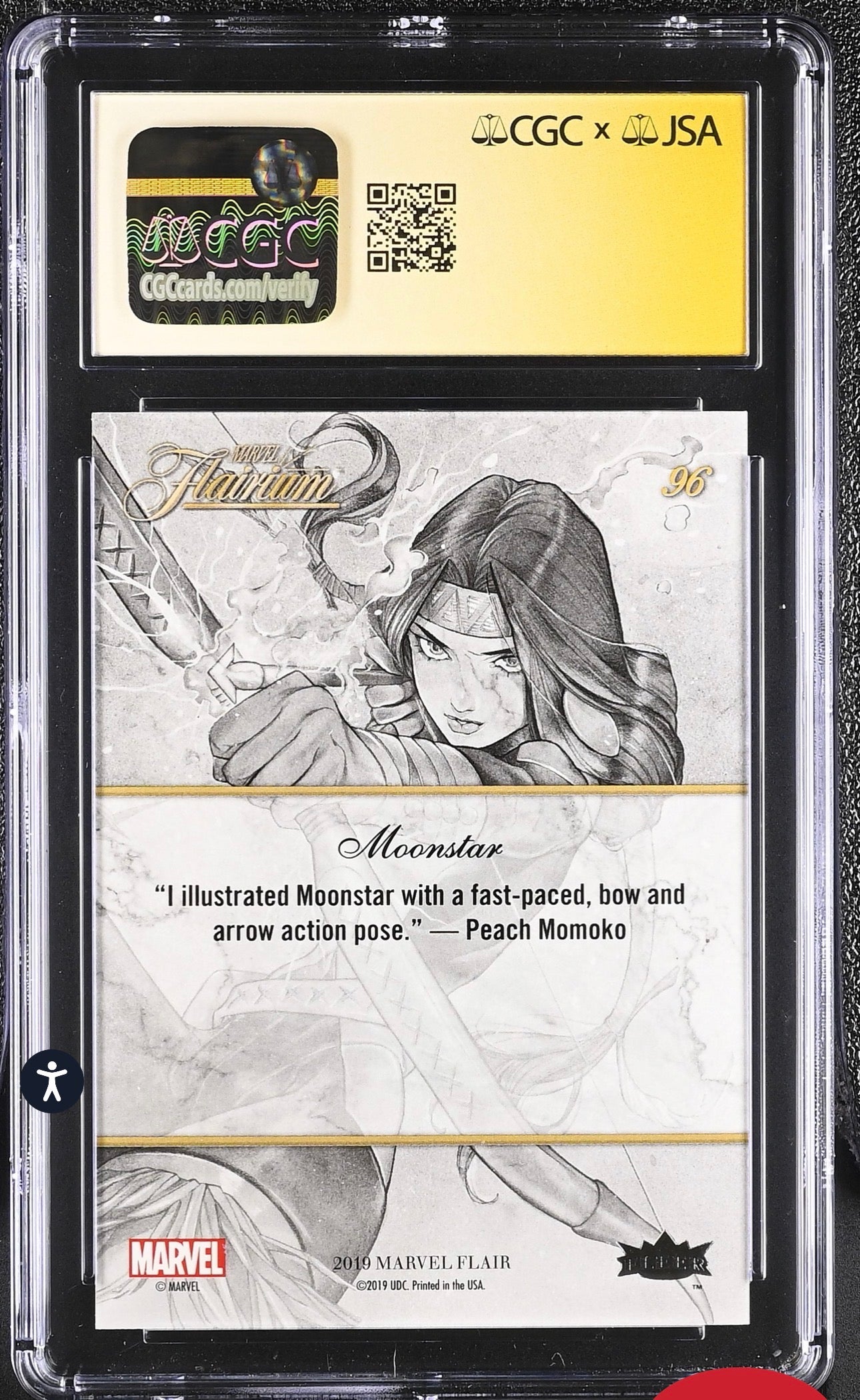 Moonstar Marvel Flair 2019 CGC SS 10 (Gem Mint) Signed By Peach Momoko