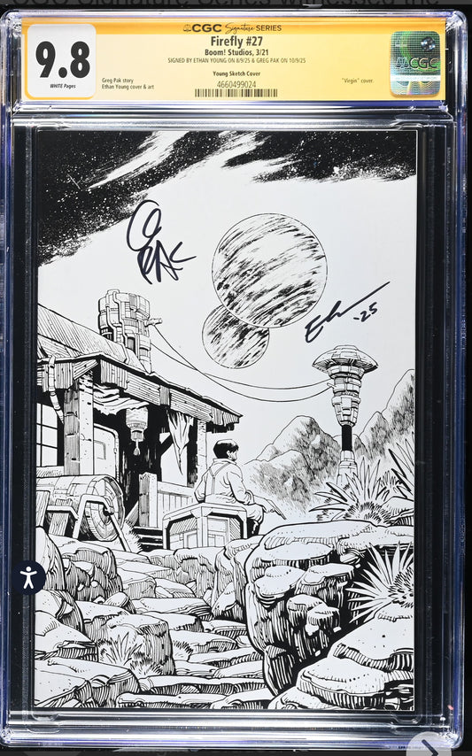 Firefly #27 CGC SS 9.8 Signed By Greg Pak & Ethan Young (BOOM!, 2021) Young Sketch Cover Variant