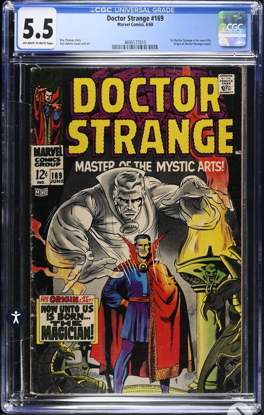 DOCTOR STRANGE #169 CGC 5.5 (Marvel, 1968) 1st Dr. Strange In His Own Title