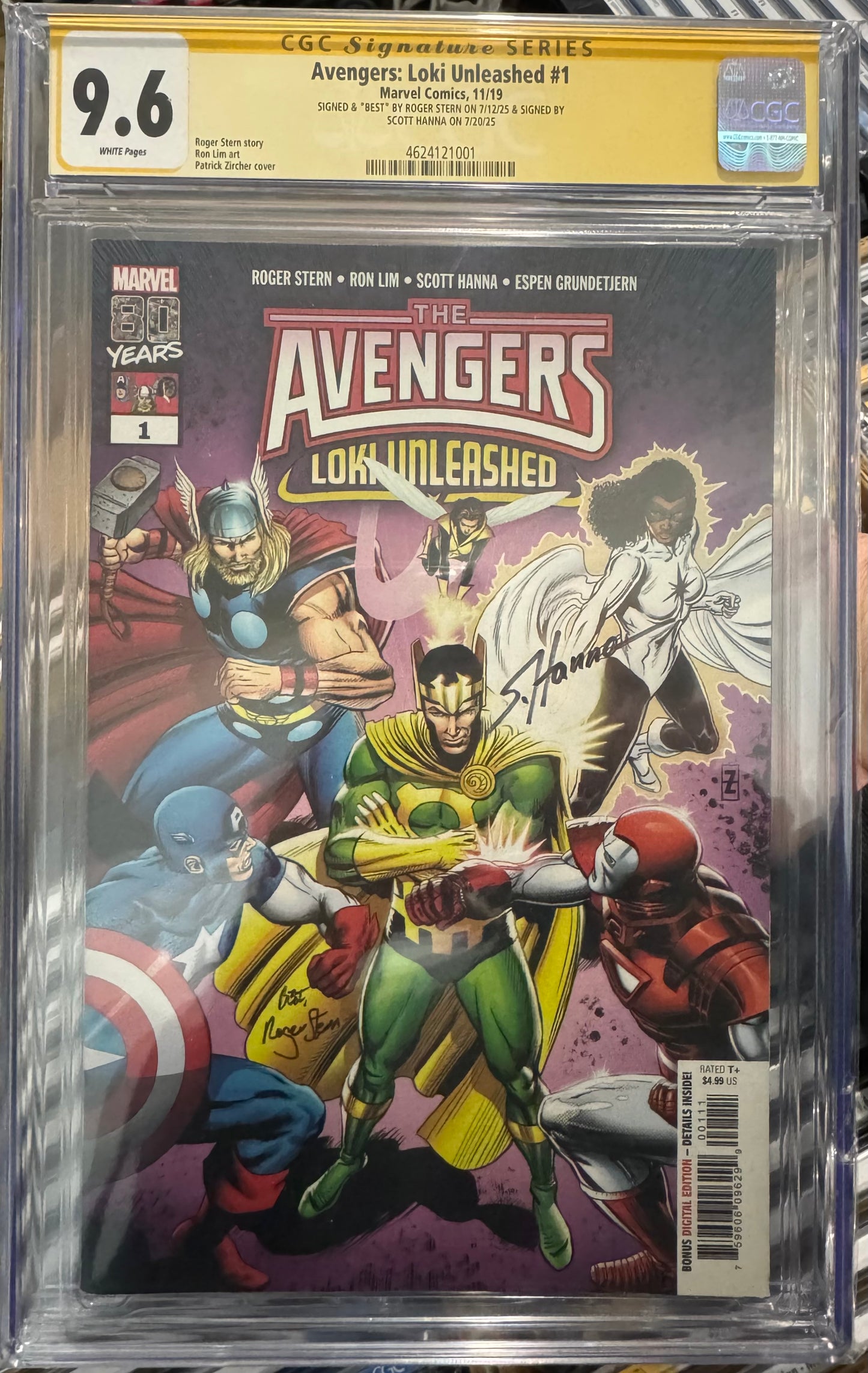 Avengers: Loki Unleashed #1 CGC SS 9.6 (Marvel, 2019) Signed by Roger Stern & Scott Hanna (From personal collection of Roger Stern)