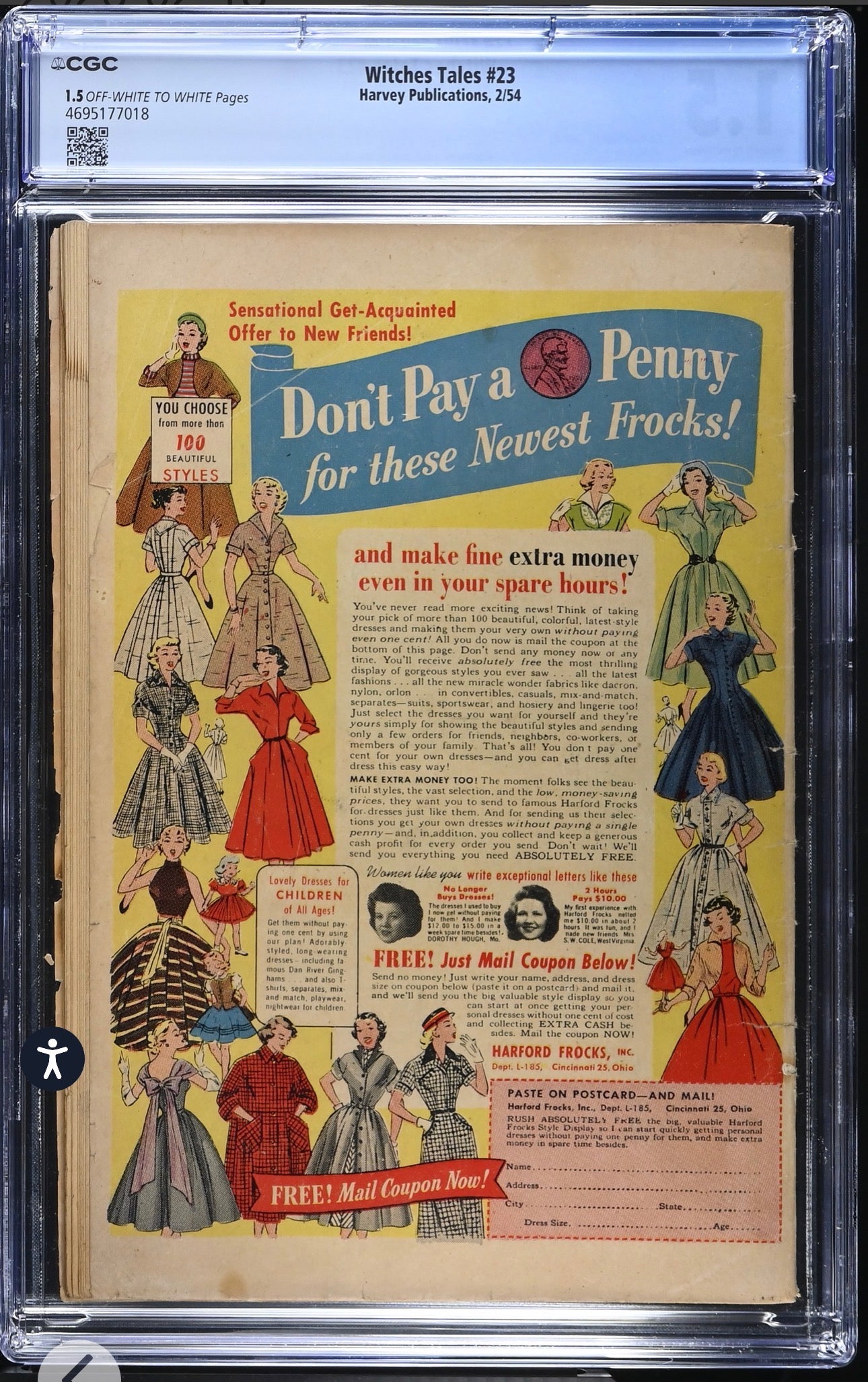 WILD #2 CGC 0.5 (ATLAS 1953) Pre Code Golden Age Horror