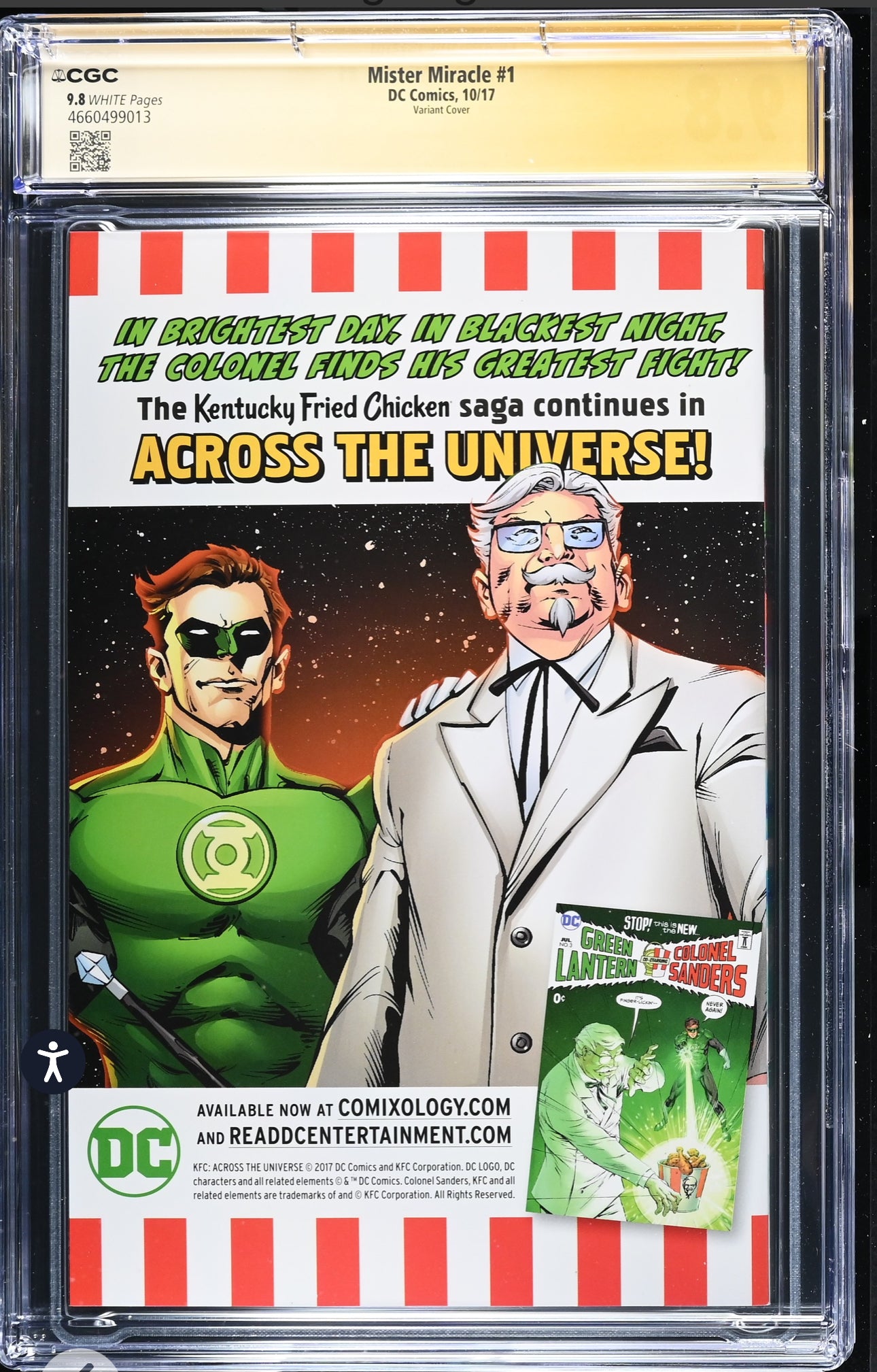 Mister Miracle #1 CGC SS 9.8 (DC, 2017) Signed By Tom King & Signed/Sketch By Mitch Gerads