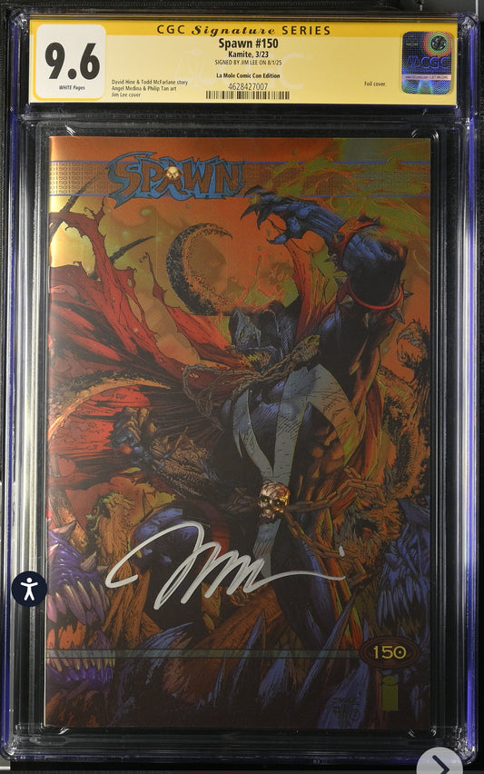 Spawn #150 CGC SS 9.6 (Image/Kamite, 2023) La Mole Convention Foil signed by Jim Lee